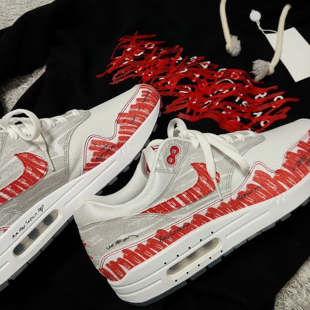 Nike Air Max 1 Tinker Sketch to Shelf 착용 스타일 - 2