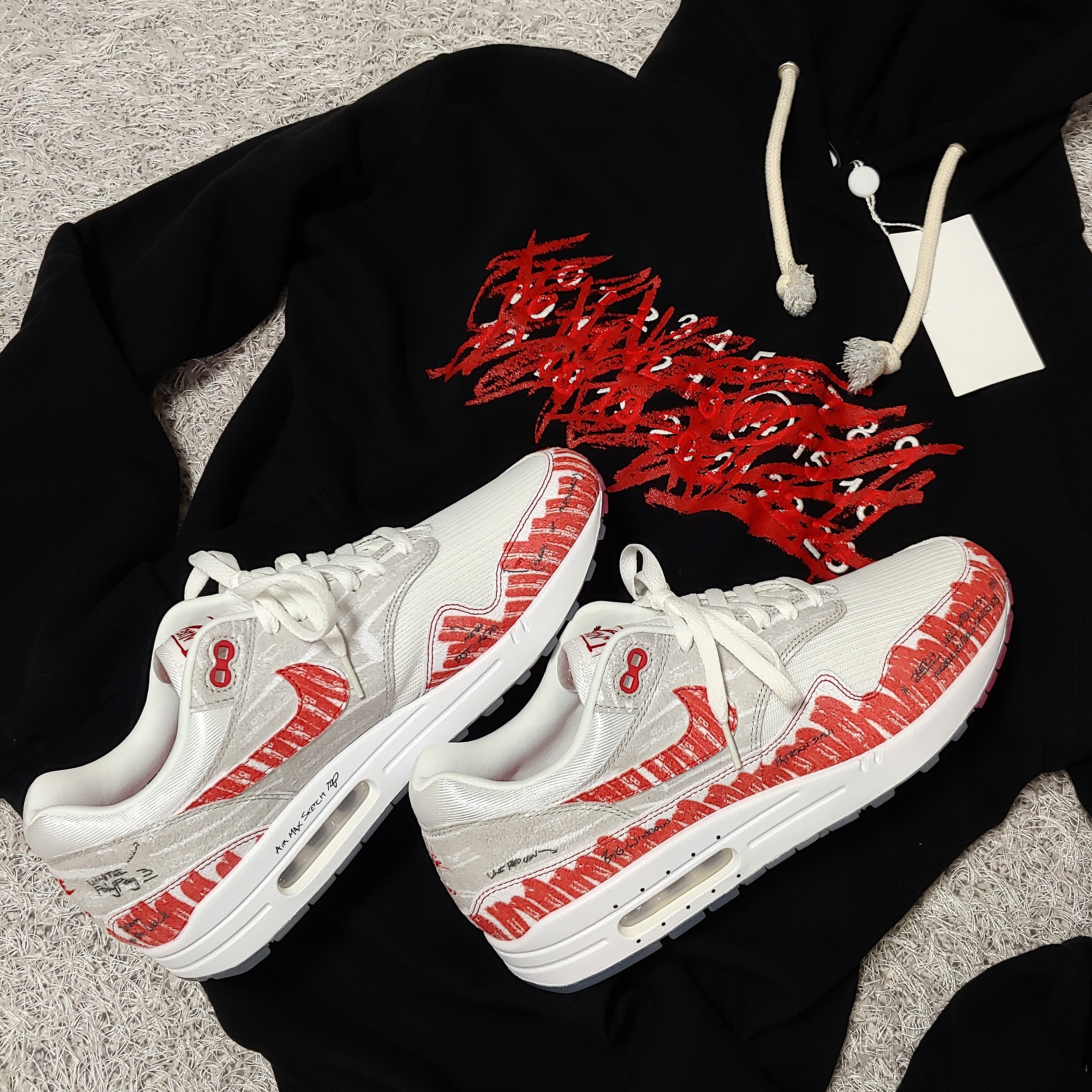 Nike Air Max 1 Tinker Sketch to Shelf 착용 스타일 - 1