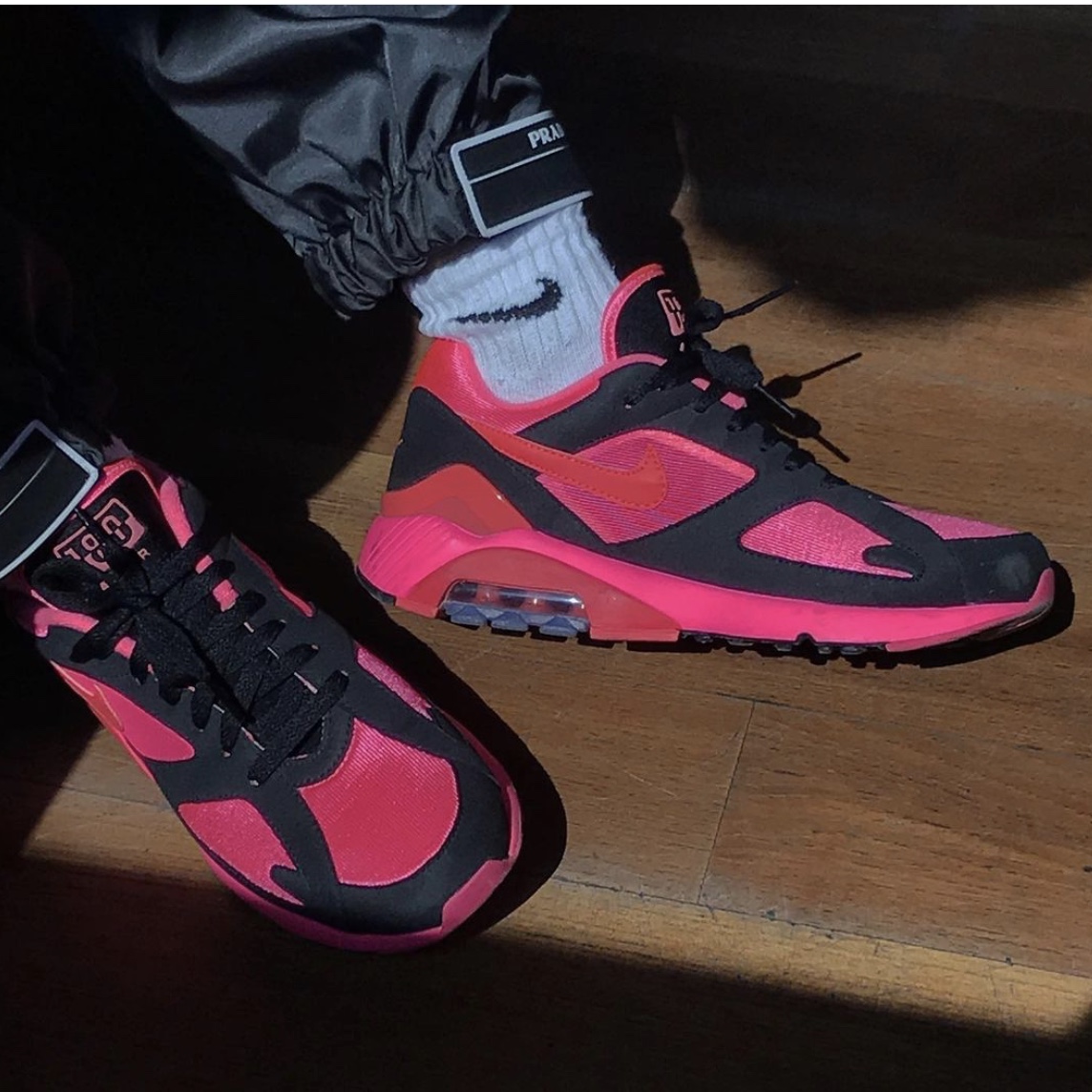 Nike x Comme des Garcons Homme Plus Air Max 180 Black 착용 스타일
