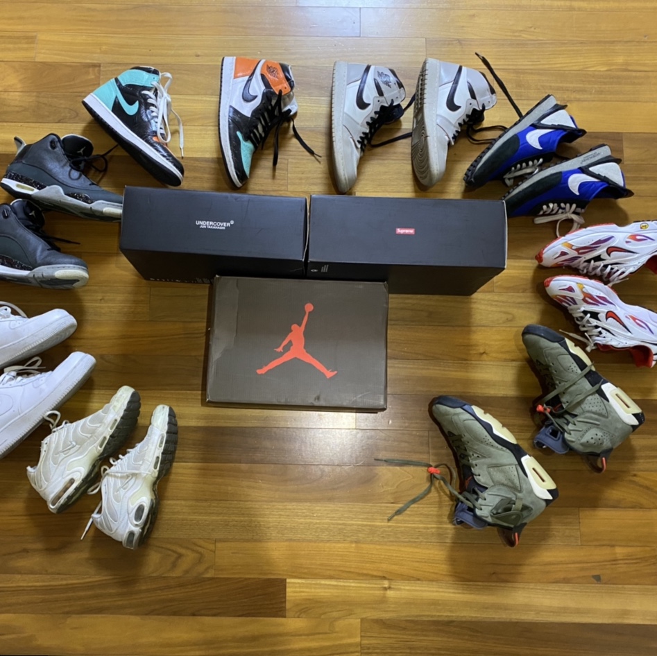 Jordan 6 x Travis Scott Retro Olive, Nike x Undercover Daybreak Blue Jay 착용 스타일 - 1