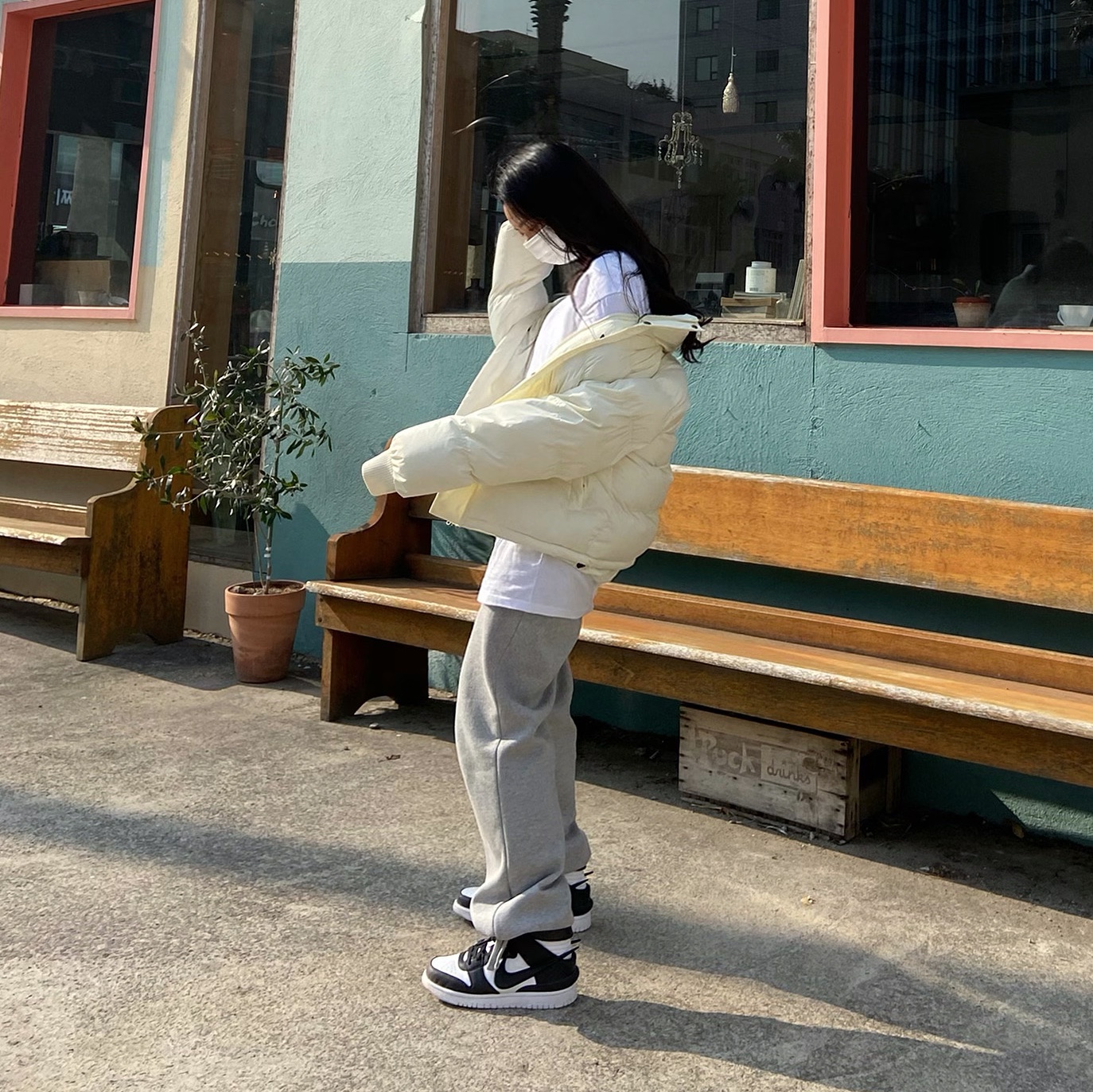 Nike x Ambush Dunk High Black 착용 스타일