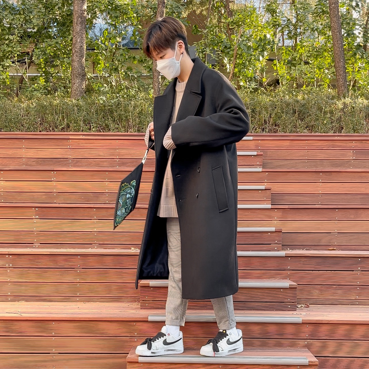 Nike x Peaceminusone Air Force 1 Low Para-Noise 2.0 착용 스타일