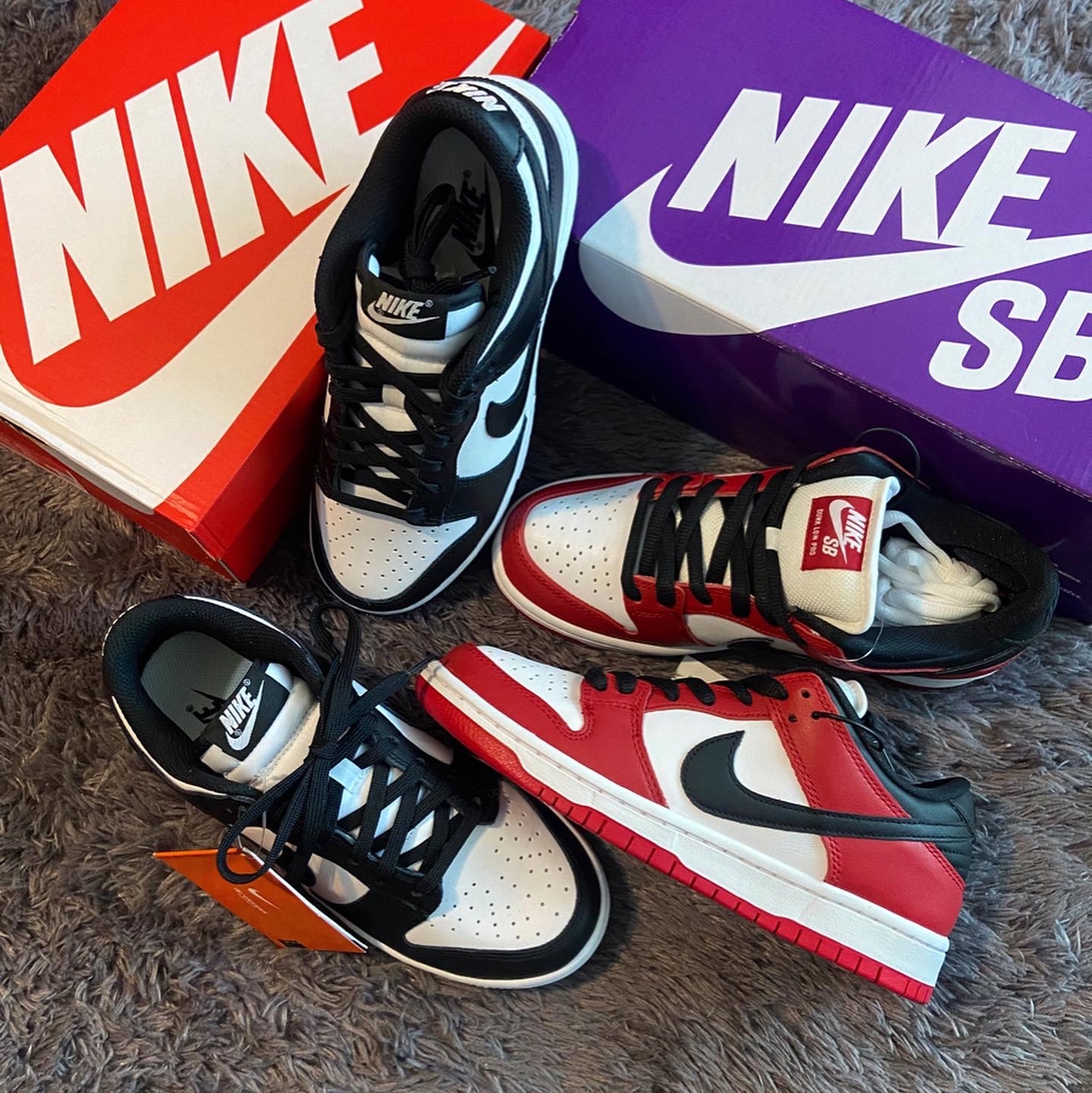 (W) Nike Dunk Low Black, Nike SB Dunk Low Pro Chicago 착용 스타일 - 2