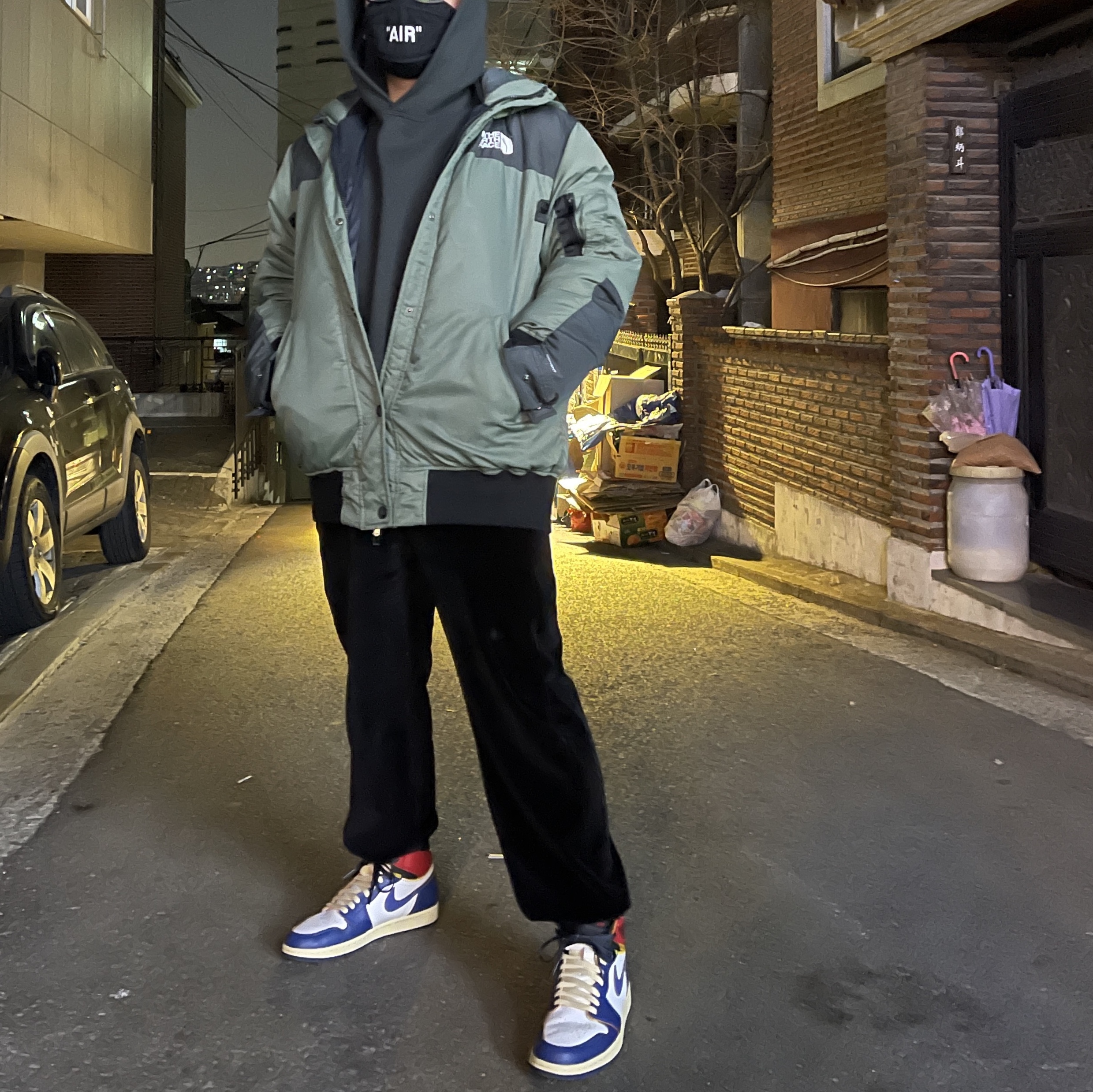 Jordan 1 x Union Retro High Blue Toe 착용 스타일