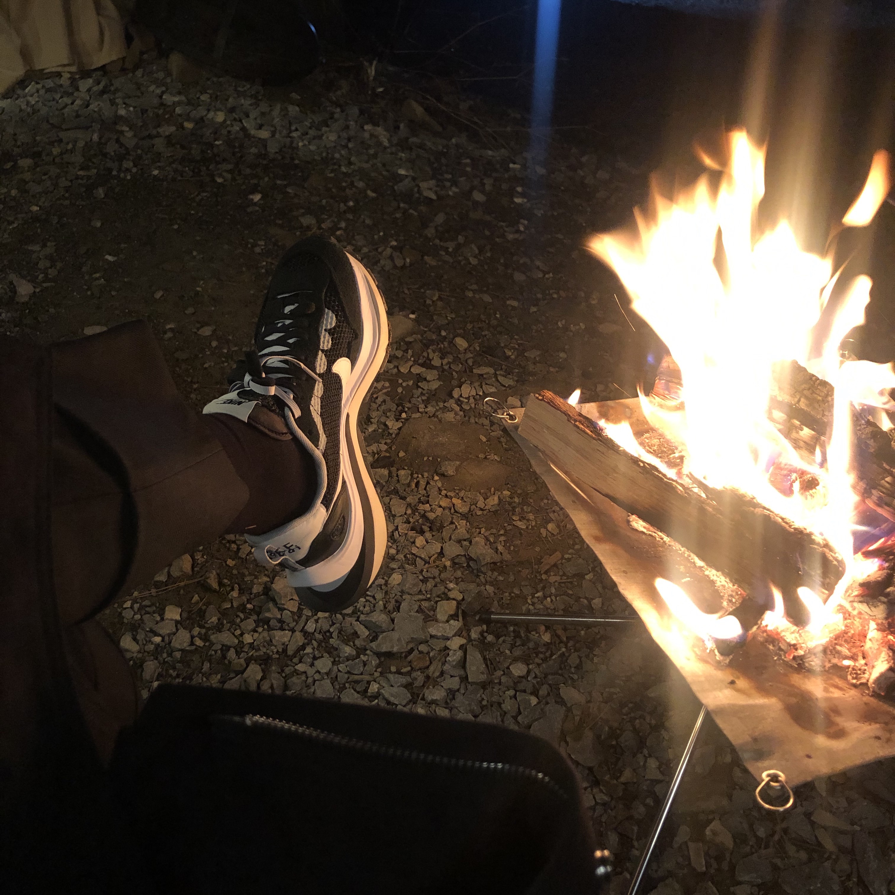 Nike x Sacai VaporWaffle Black White 착용 스타일 - 2