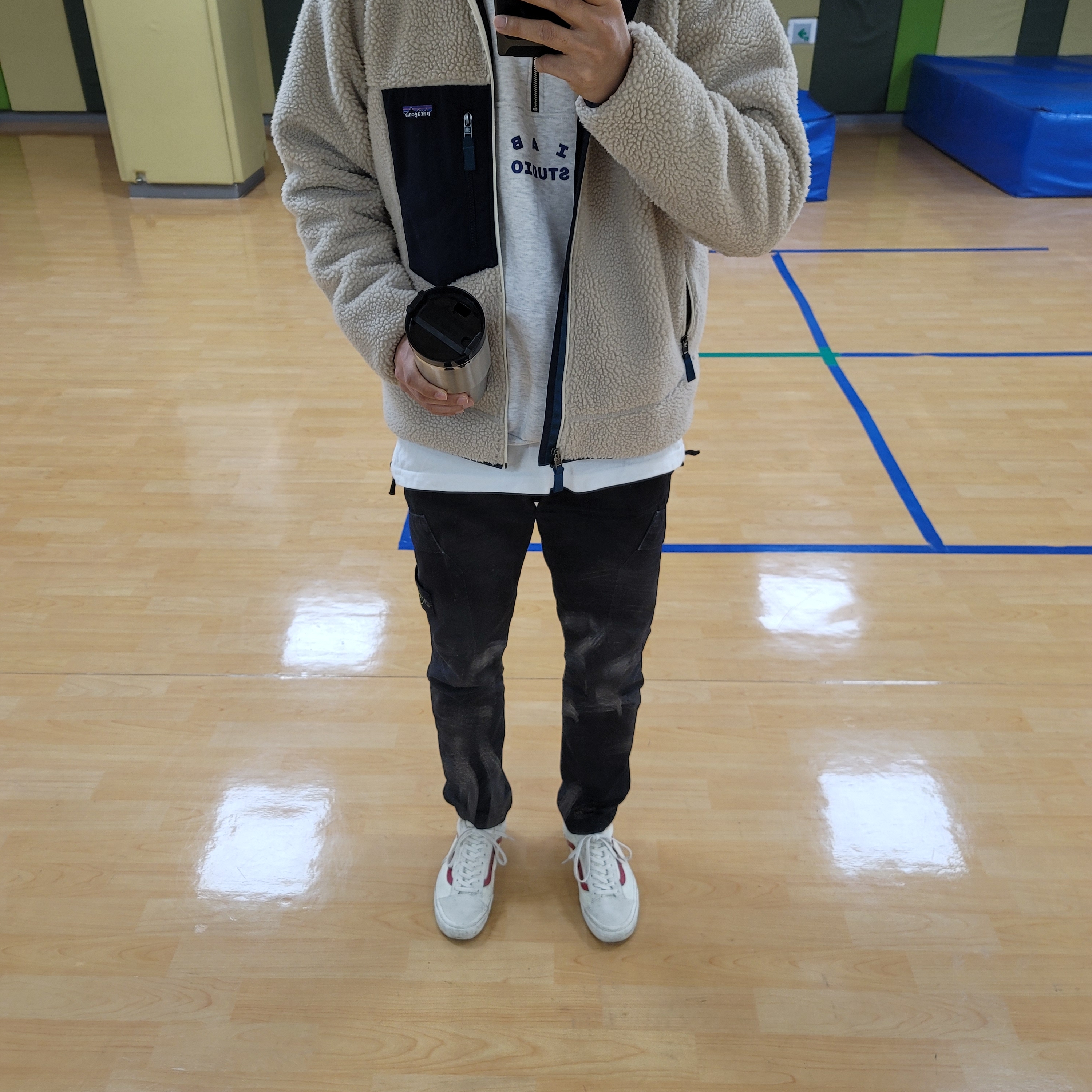 IAB Studio Half Zip Pullover Light Gray, Vans Style 36 Marshmallow Racing Red 착용 스타일