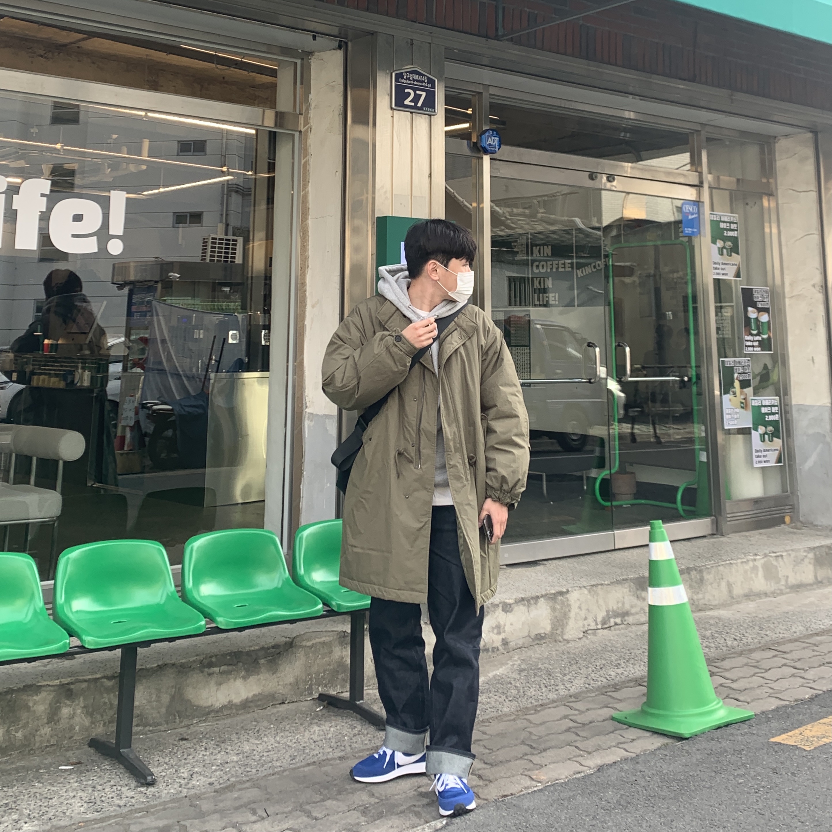 Nike Air Tailwind 79 Indigo Force 착용 스타일