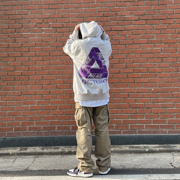 Palace x Arc'teryx Hood Grey - 20FW, Jordan 1 Retro High OG Defiant SB LA to Chicago 착용 스타일 - 1