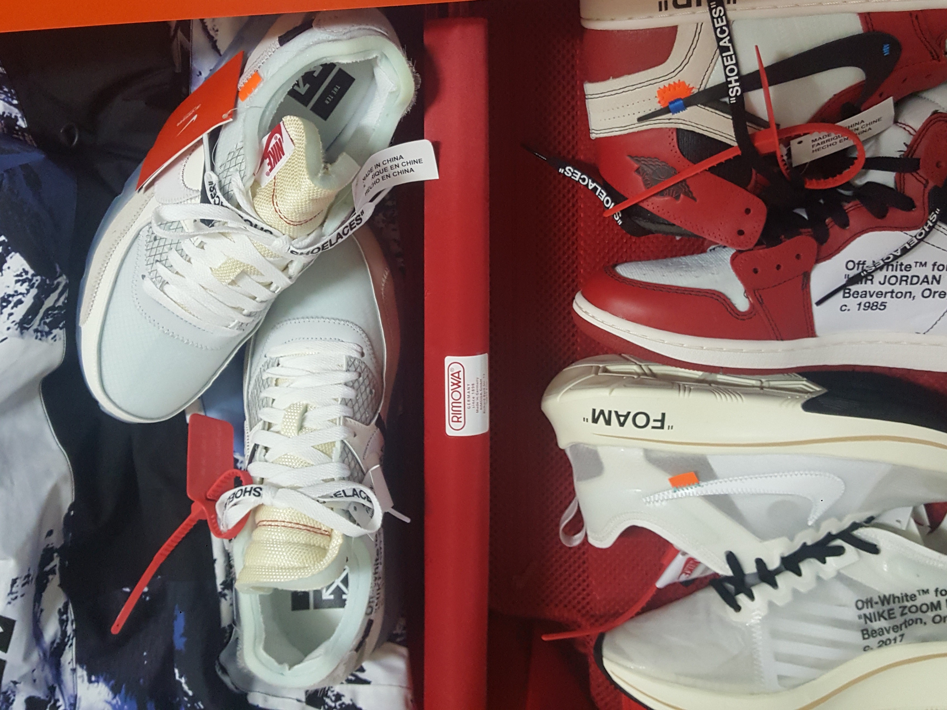 Jordan 1 x Off-White Retro High Chicago The Ten, Nike x Off-White Zoom Fly SP The Ten 착용 스타일
