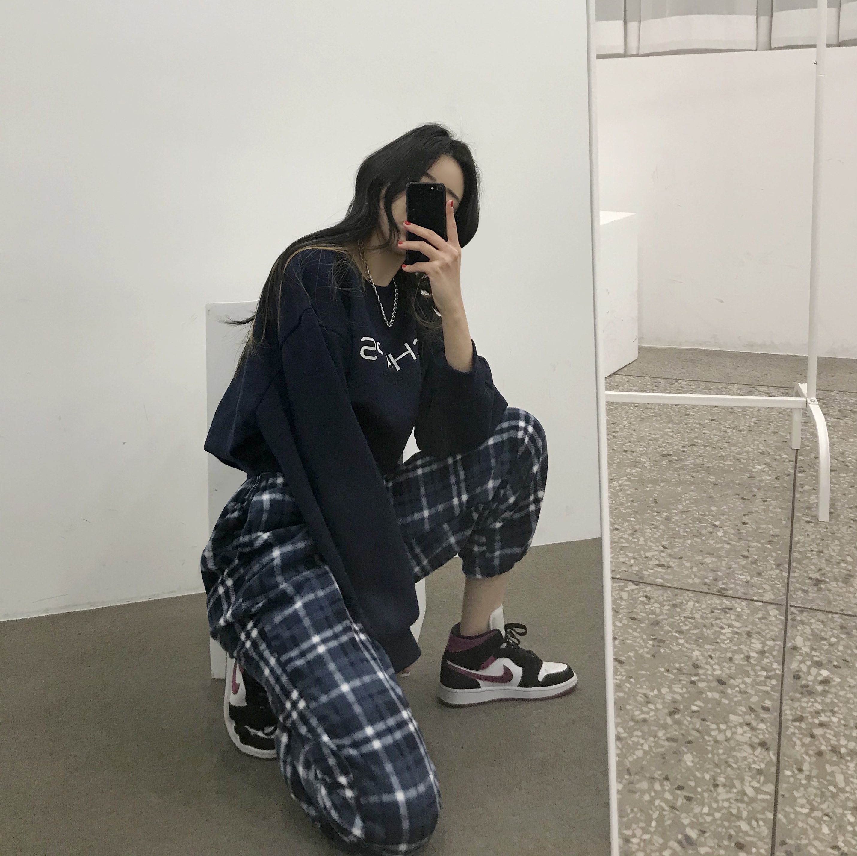 (W) Jordan 1 Mid Cactus Flower 착용 스타일 - 3