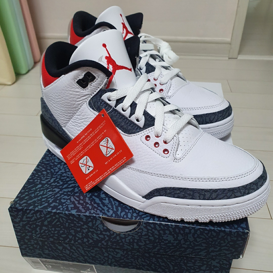 Jordan 3 Retro SE Denim Fire Red 착용 스타일