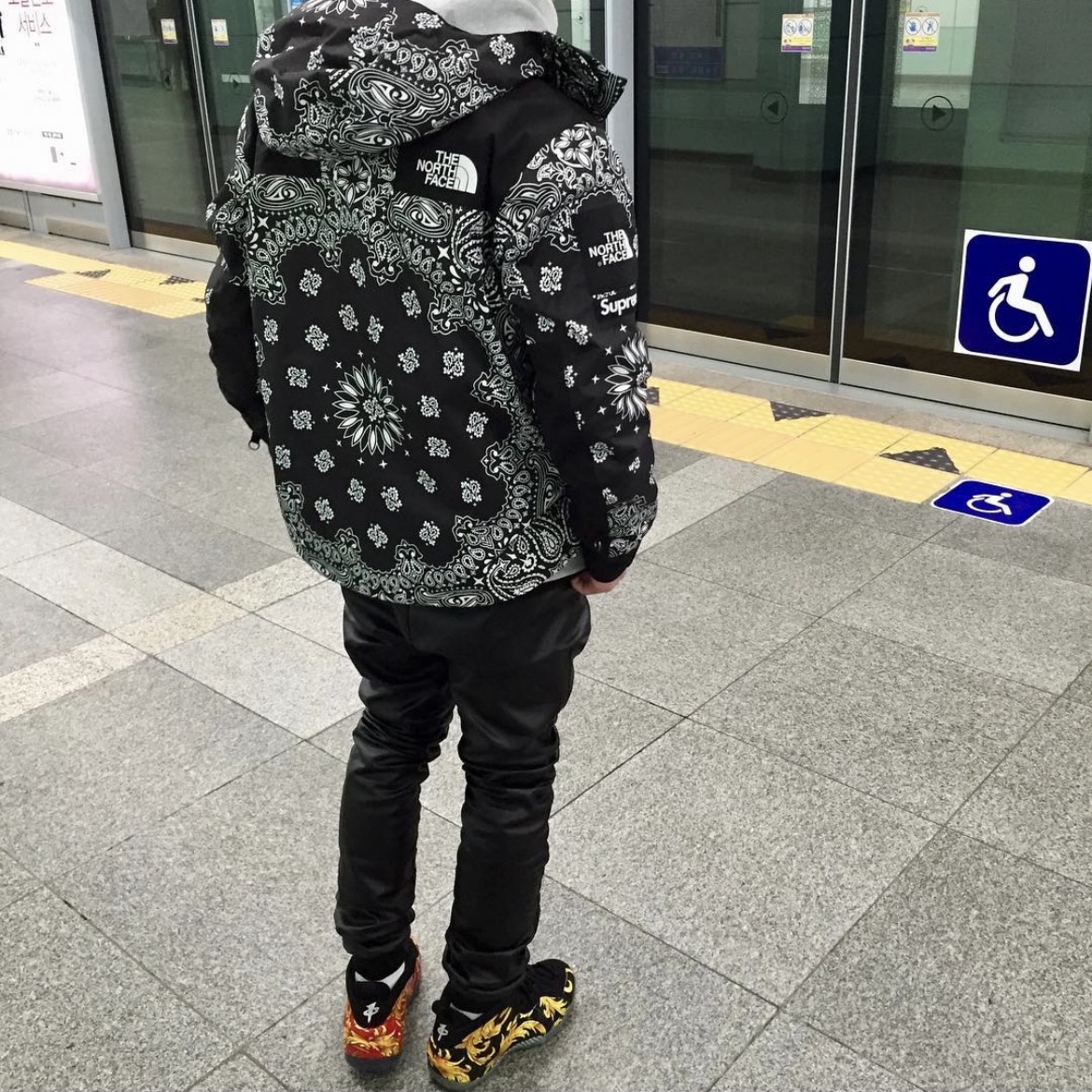 Nike x Supreme Air Foamposite One Black, Nike x Supreme Air Foamposite One Red 착용 스타일