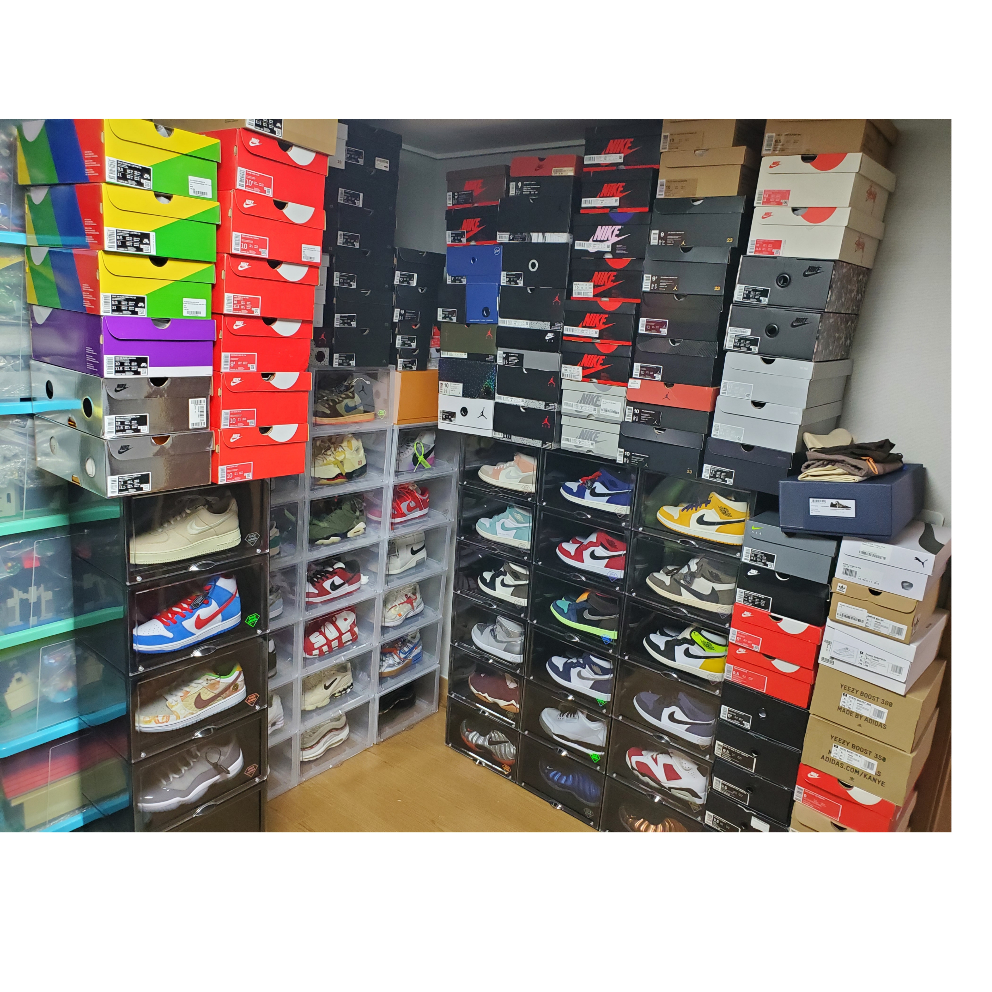 Nike x Stussy Air Force 1 Low Fossil, Nike SB Dunk Low Pro Street Hawker 착용 스타일 - 1
