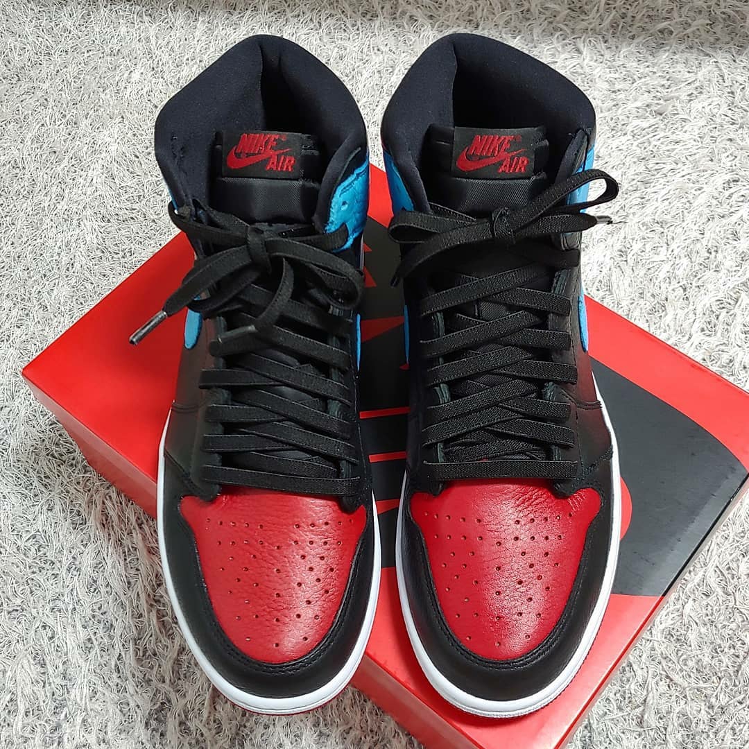 (W) Jordan 1 Retro High OG UNC To Chicago 착용 스타일 - 2