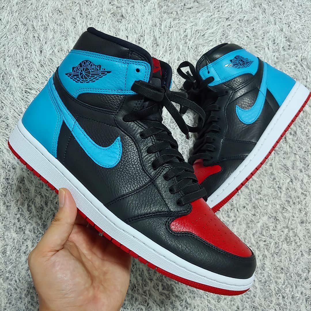 (W) Jordan 1 Retro High OG UNC To Chicago 착용 스타일 - 1