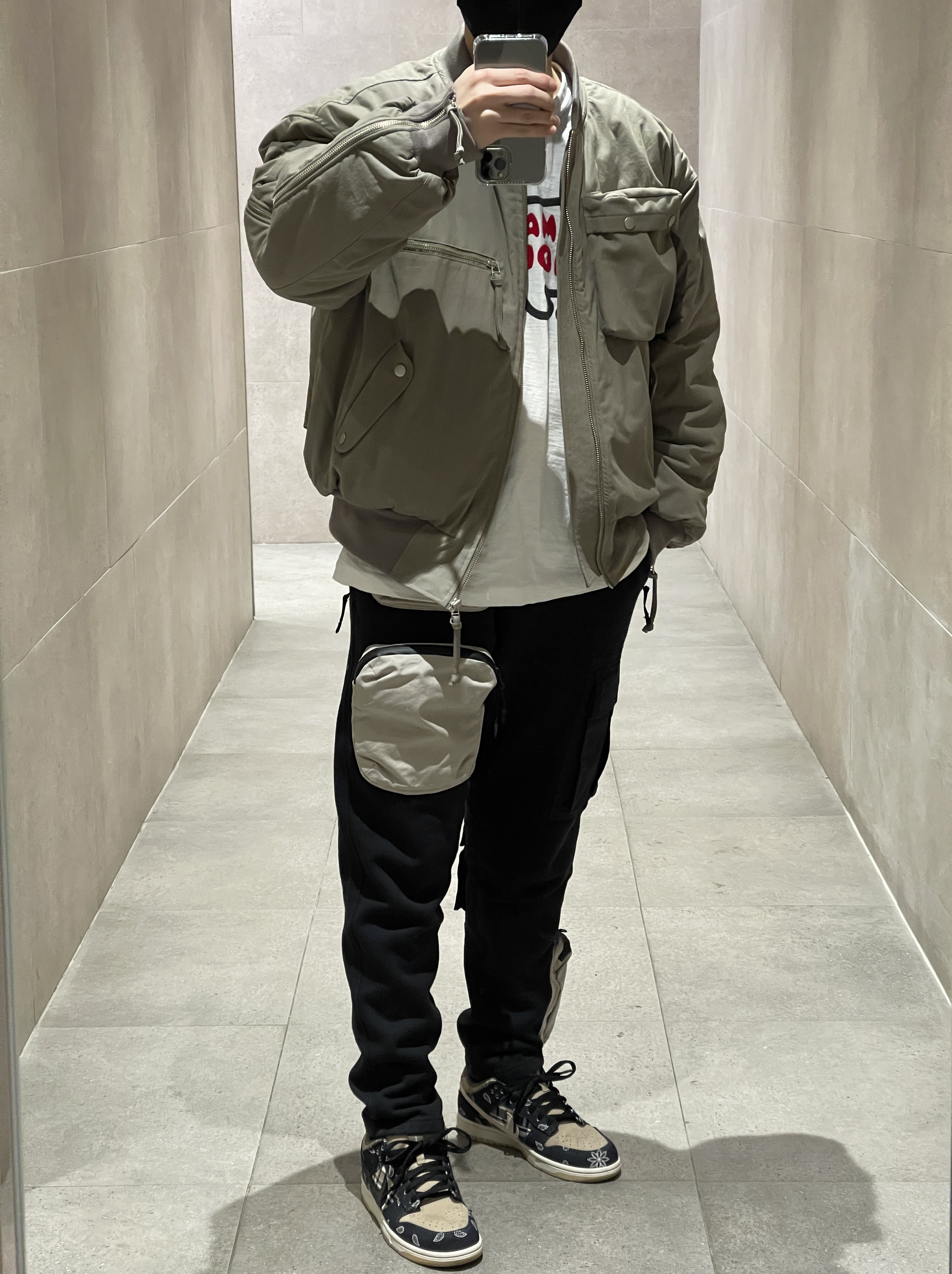 Nike x Travis Scott NRG AG Utility Sweatpants Black, Nike x Travis Scott SB Dunk Low 착용 스타일