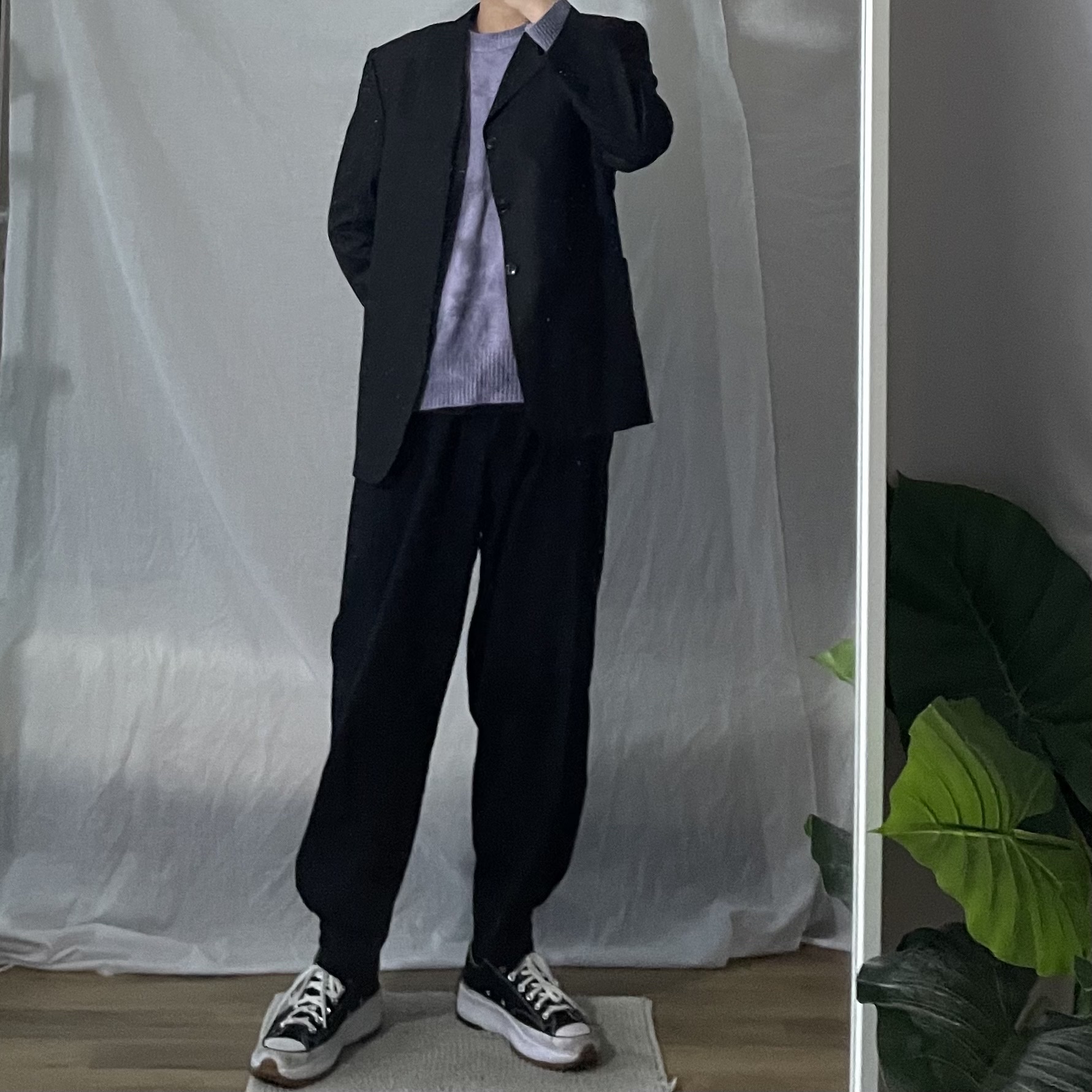 Converse Run Star Hike Low Black 착용 스타일 - 2