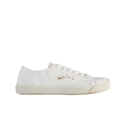 (W) Maison Margiela Tabi Low Cracked Paint White Gold