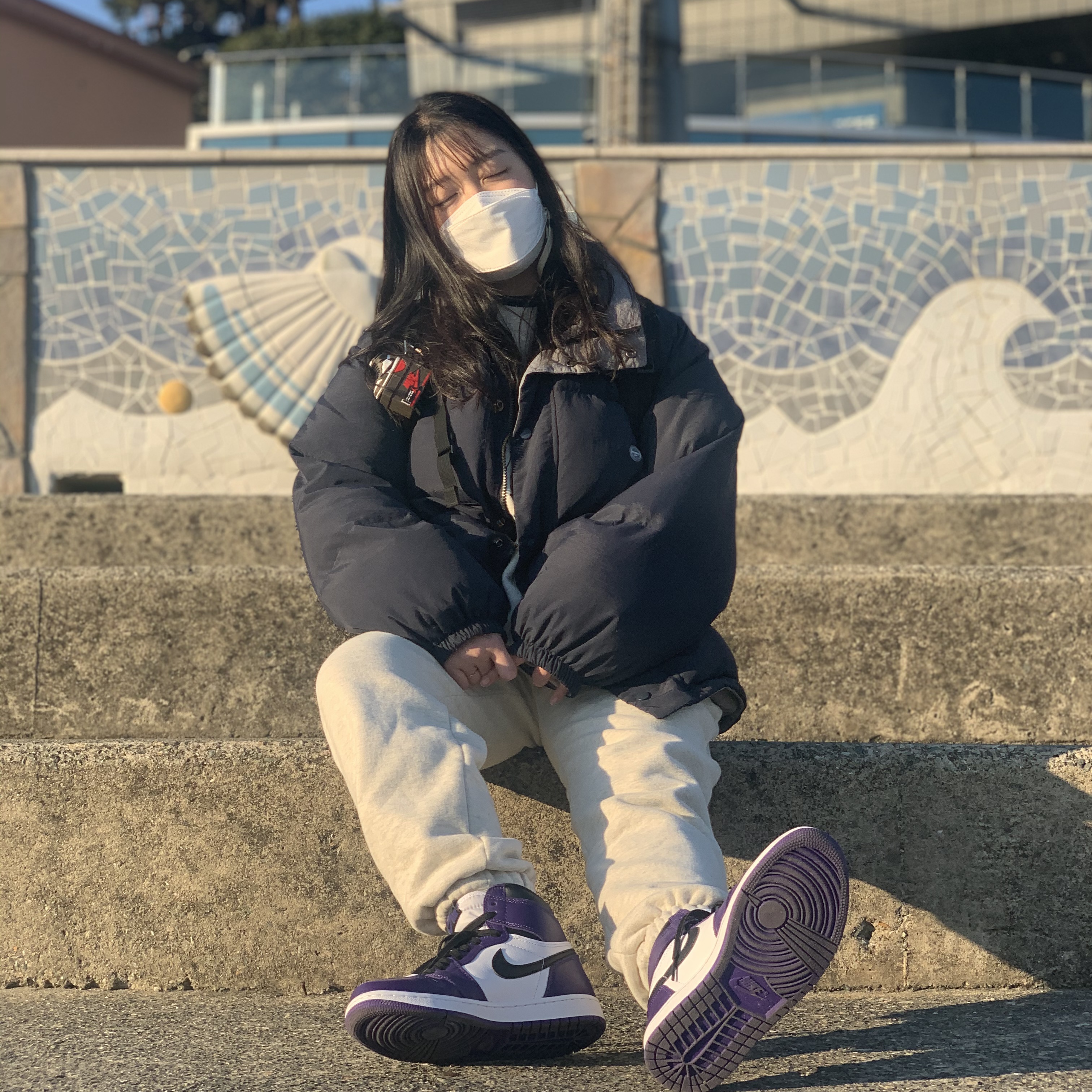 Jordan 1 Retro High OG Court Purple 2020 착용 스타일 - 2