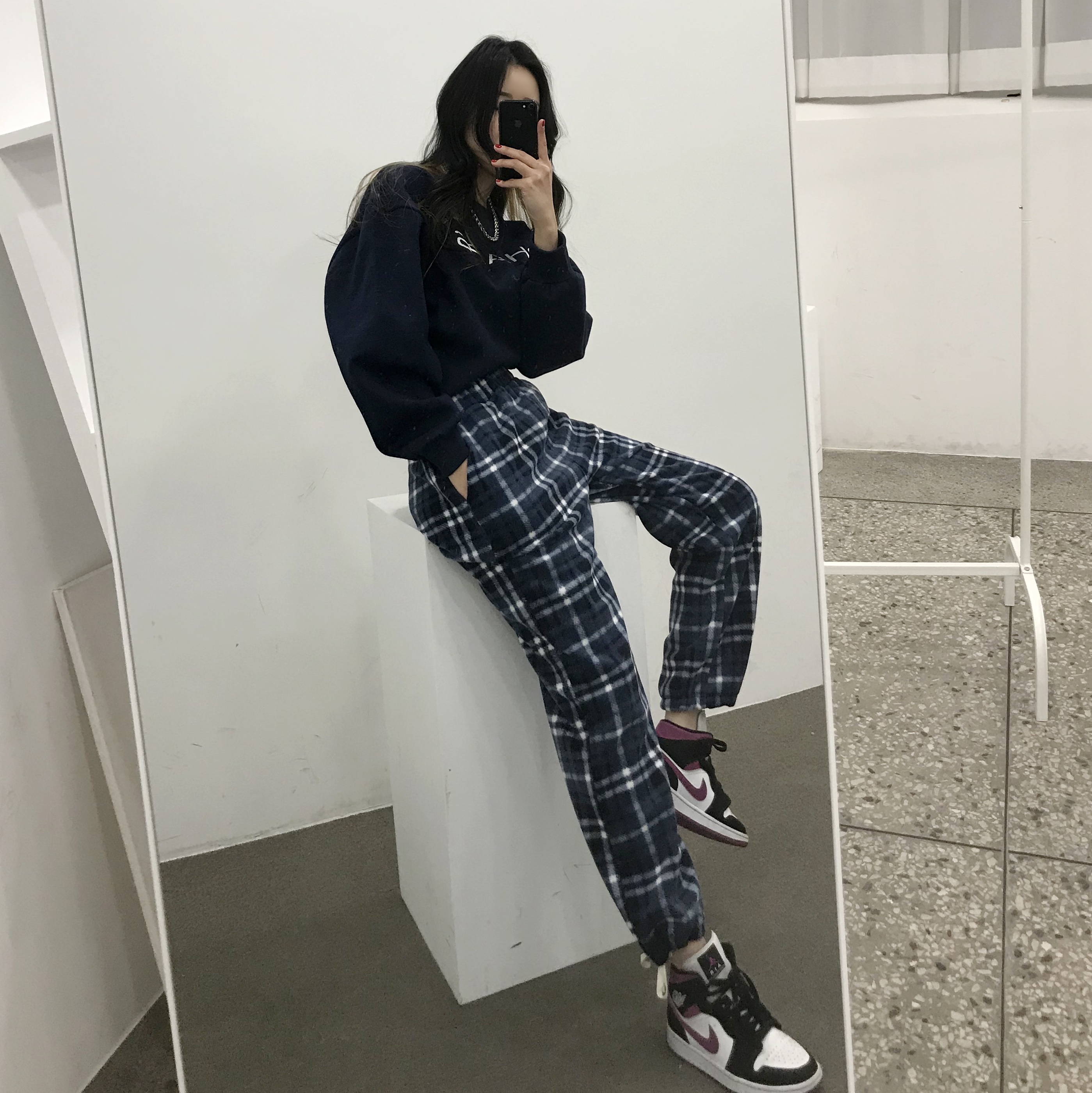 (W) Jordan 1 Mid Cactus Flower 착용 스타일 - 4