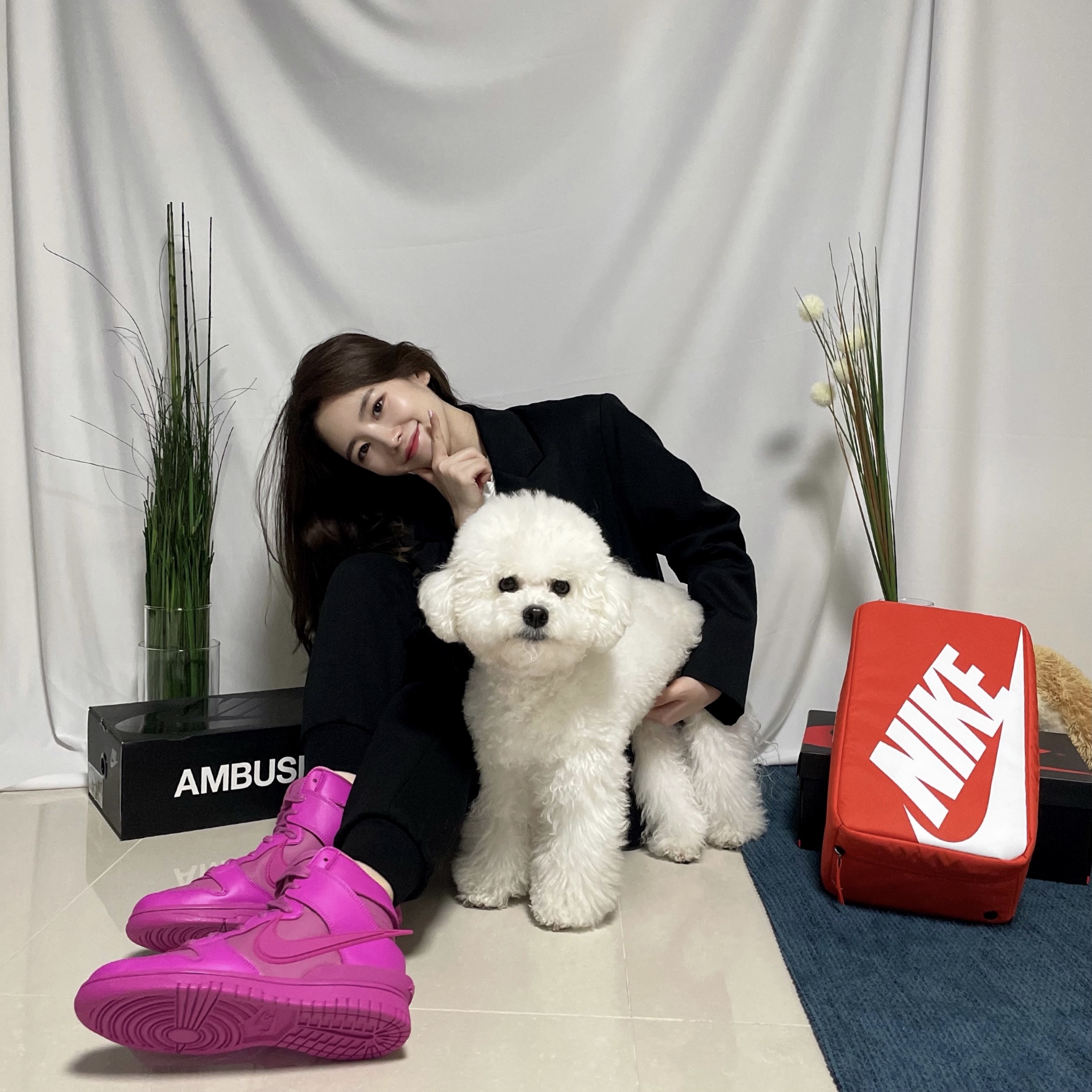 Nike x Ambush Dunk High Cosmic Fuchsia 착용 스타일