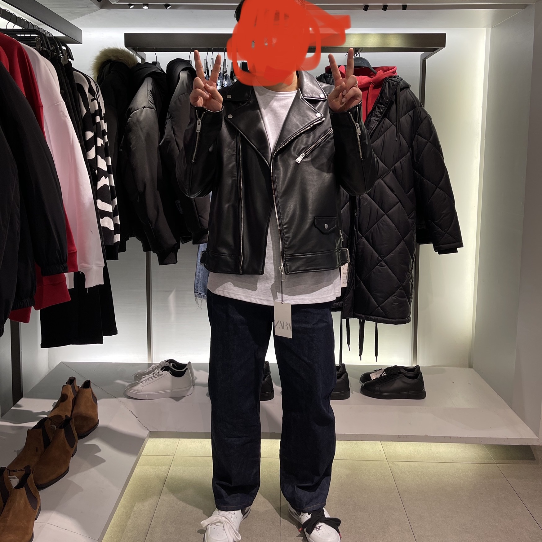 Nike x Peaceminusone Air Force 1 Low Para-Noise 2.0, IAB Studio Long Sleeve Light Gray 착용 스타일