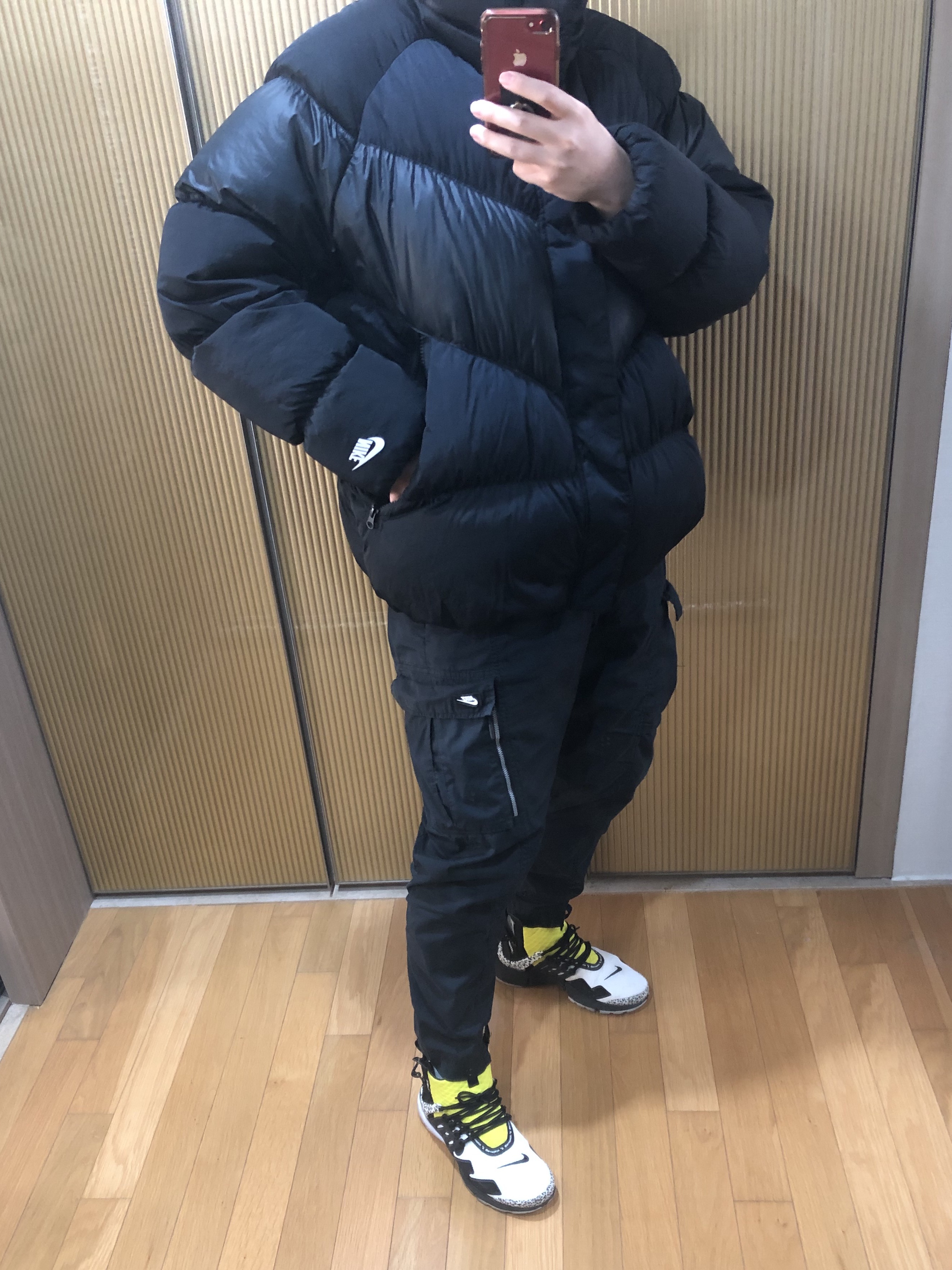 Nike x Acronym Air Presto Mid Dynamic Yellow 착용 스타일