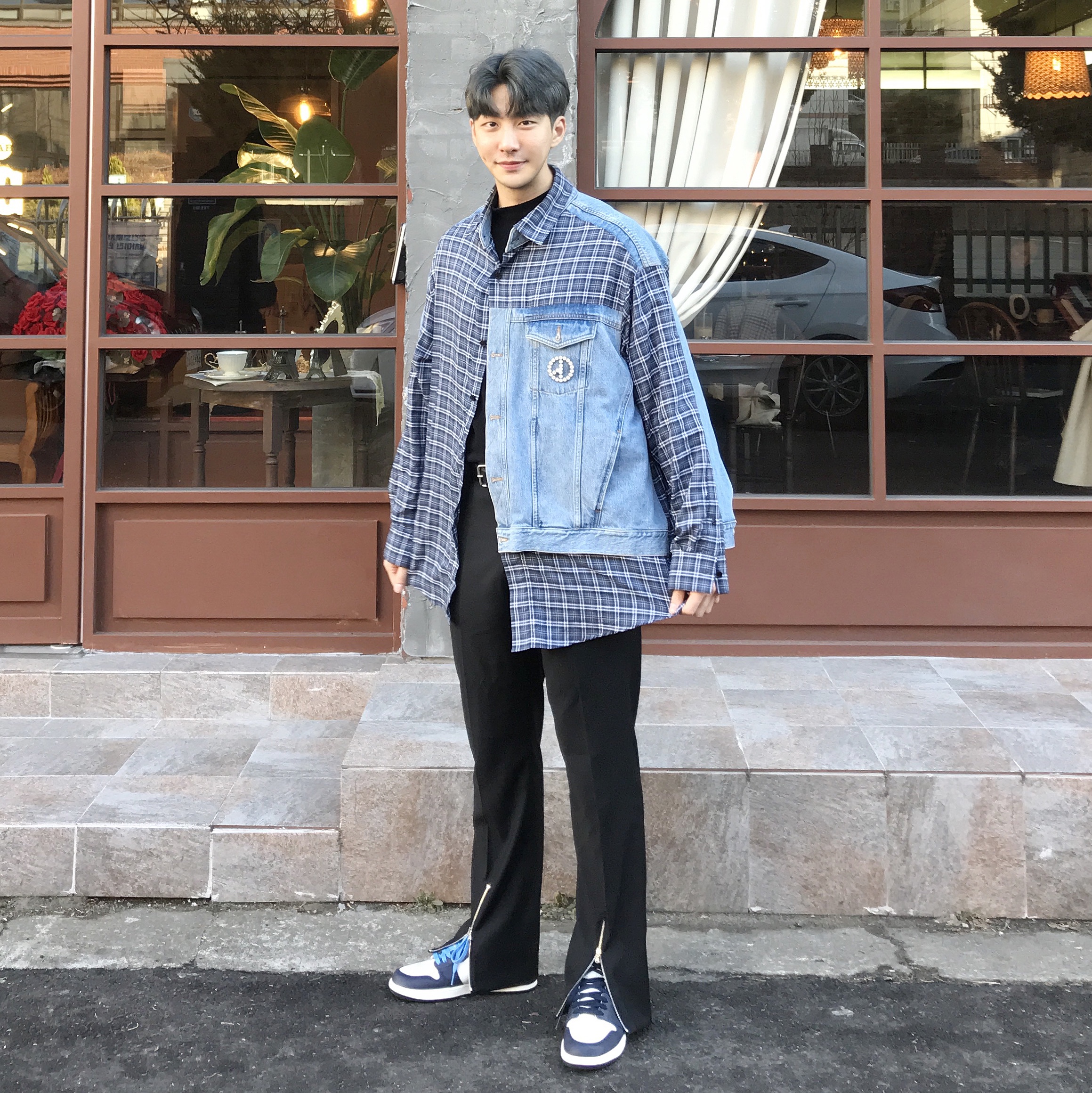Jordan 1 Retro High Obsidian UNC 착용 스타일