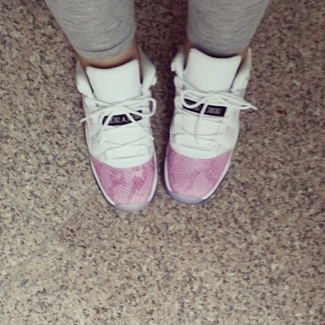 (GS) Jordan 11 Retro Low Pink Snakeskin 2013 착용 스타일