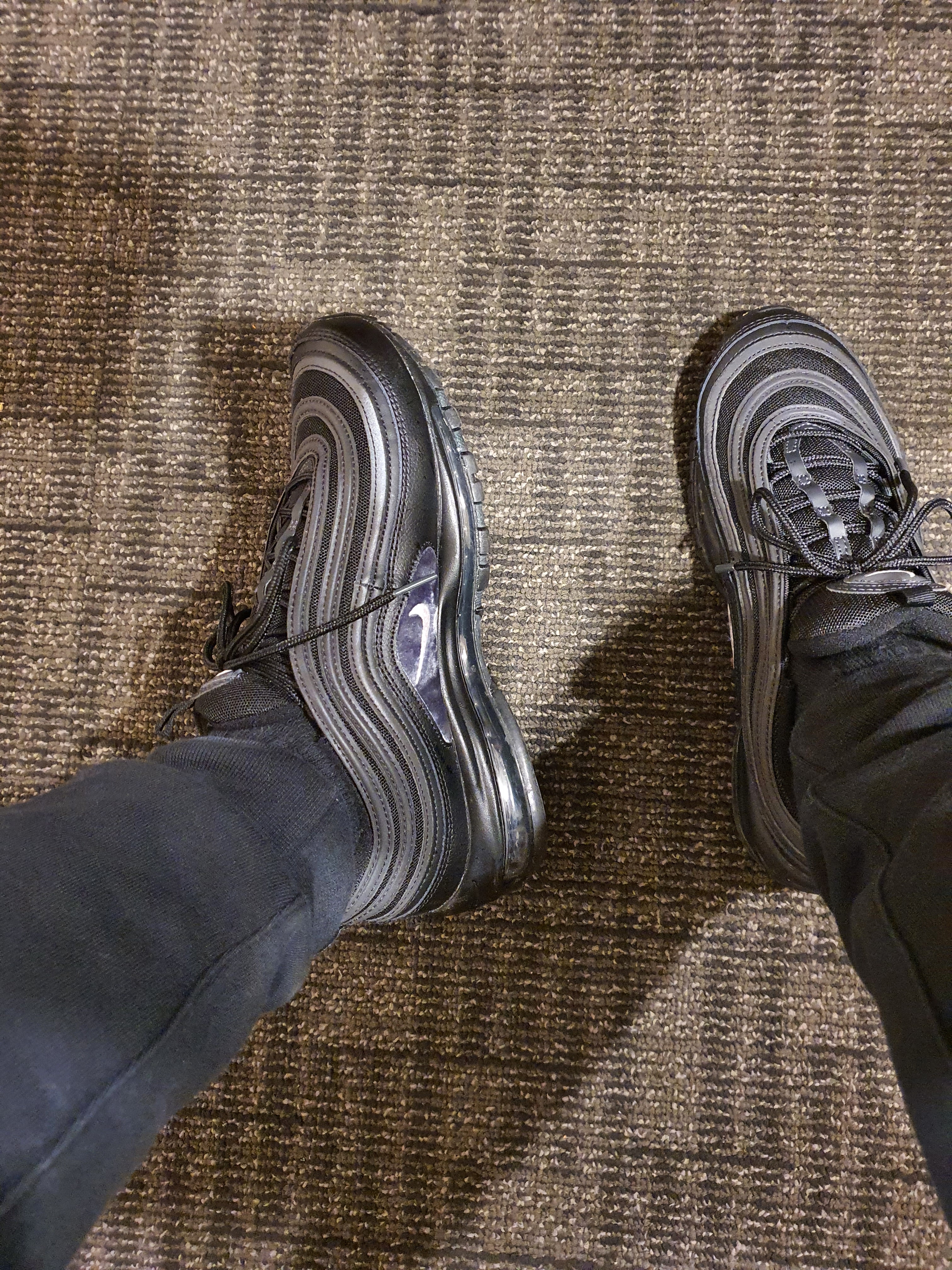 Nike x Drake Nocta Fleece Pants Black - US/EU, Nike Air Max 97 Black White Anthracite 착용 스타일 - 2