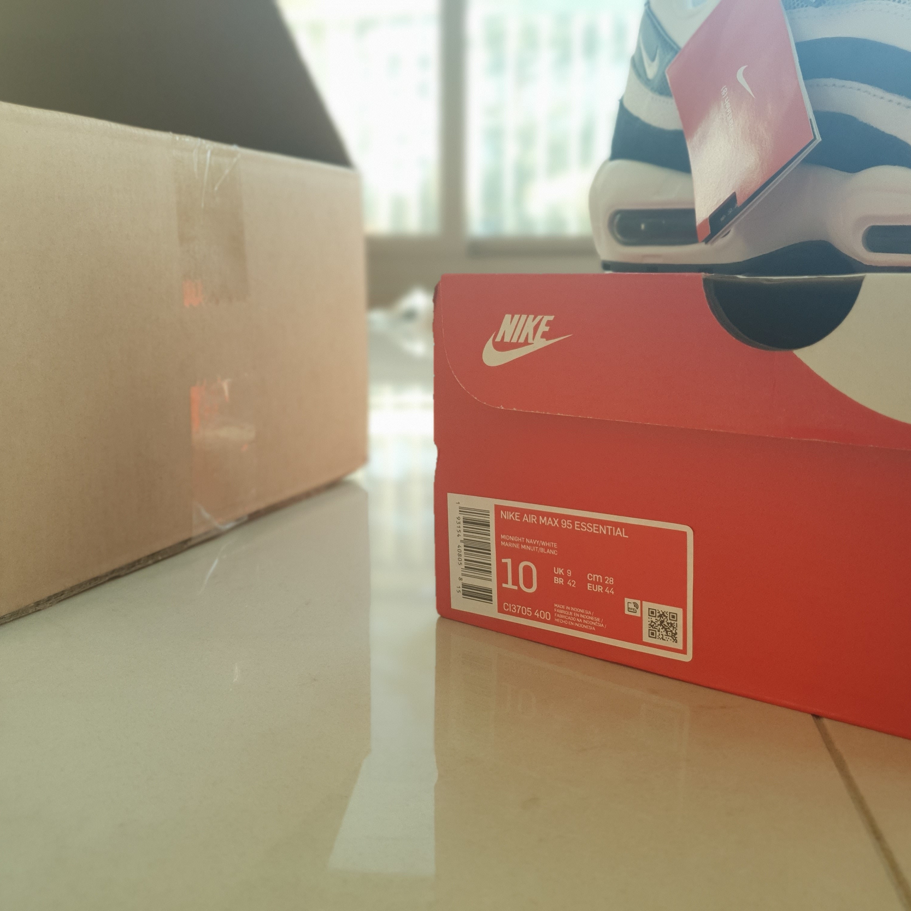 Nike Air Max 95 Essential Midnight Navy 착용 스타일 - 2