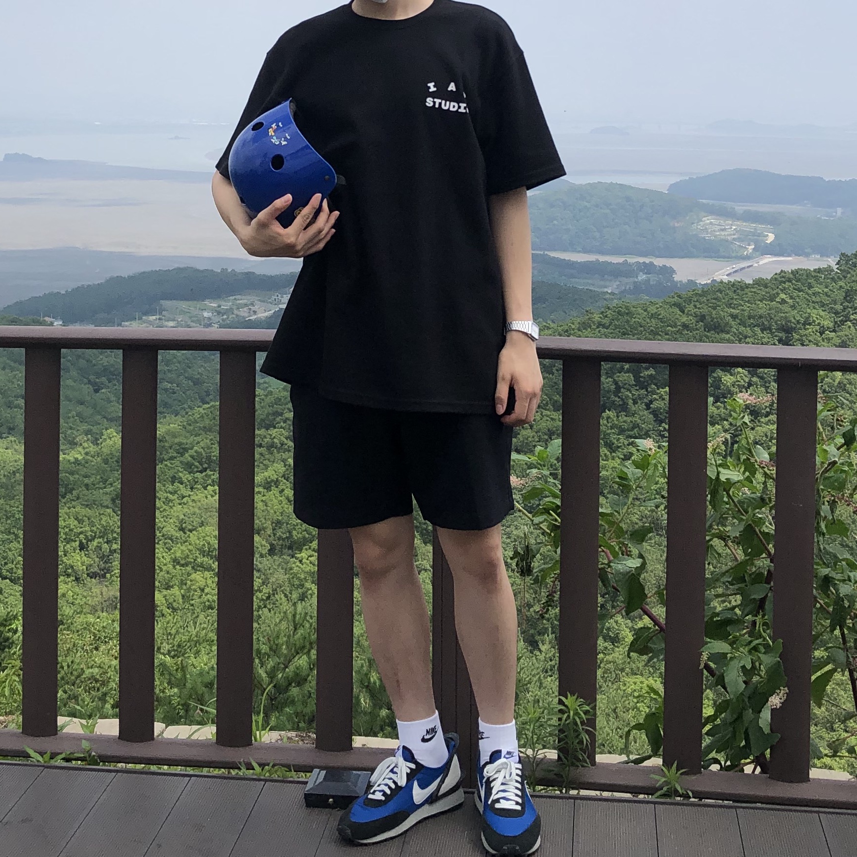 Nike x Undercover Daybreak Blue Jay 착용 스타일