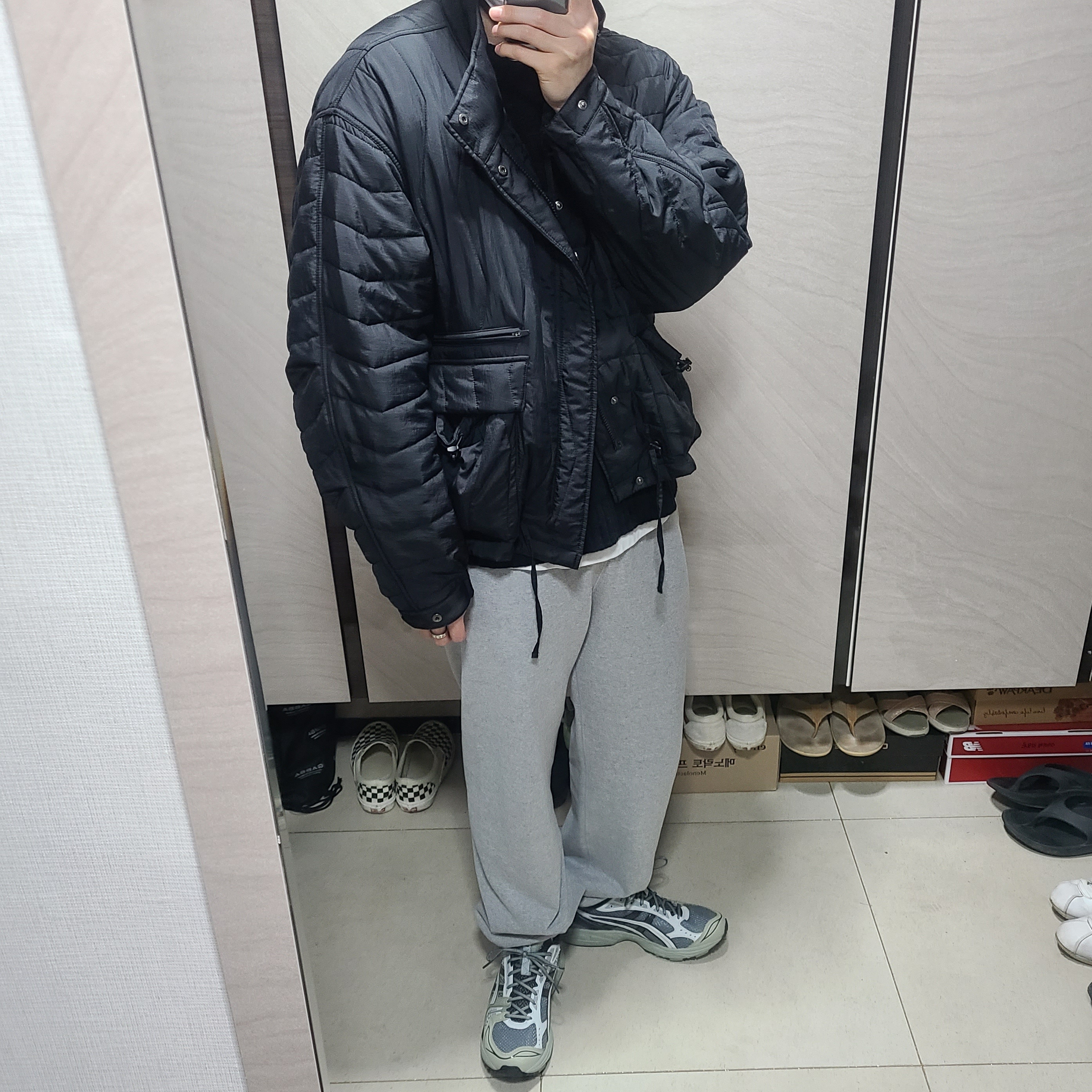 Asics UB1-S Gel-Kayano 14 Piedmont Grey 착용 스타일