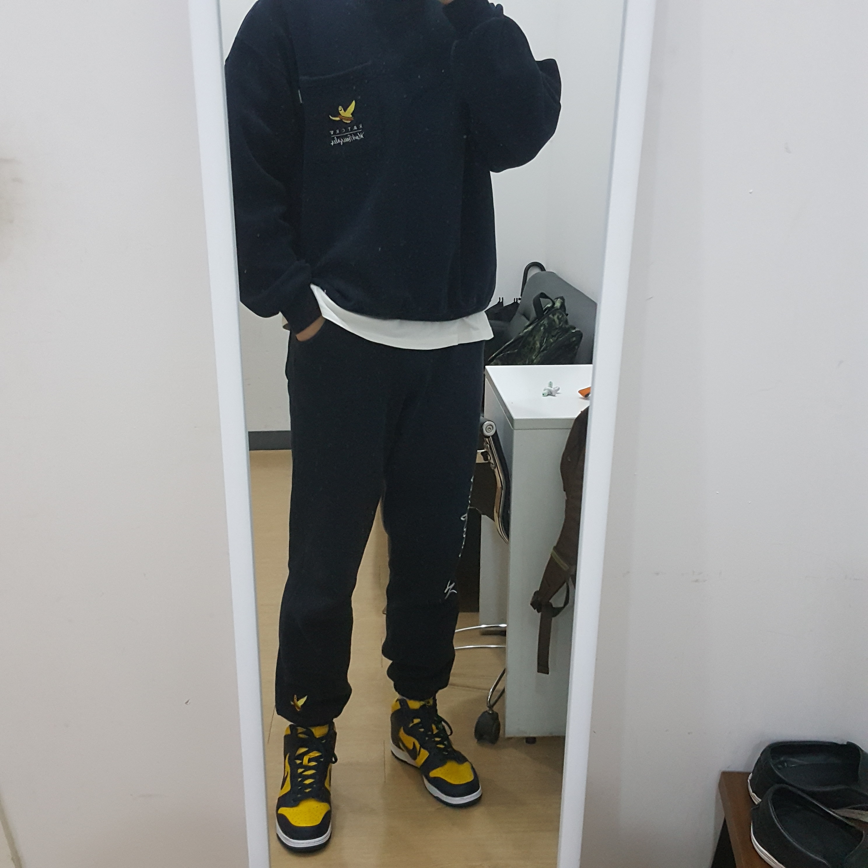 Nike Dunk High SP Maize & Blue 착용 스타일