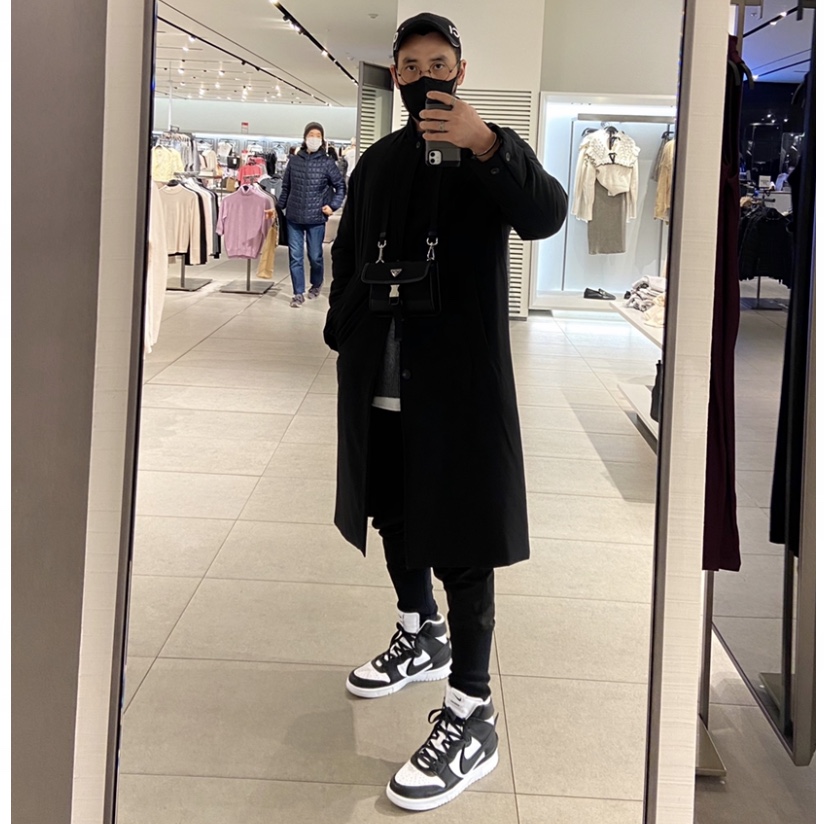 Nike x Ambush Dunk High Black 착용 스타일 - 1