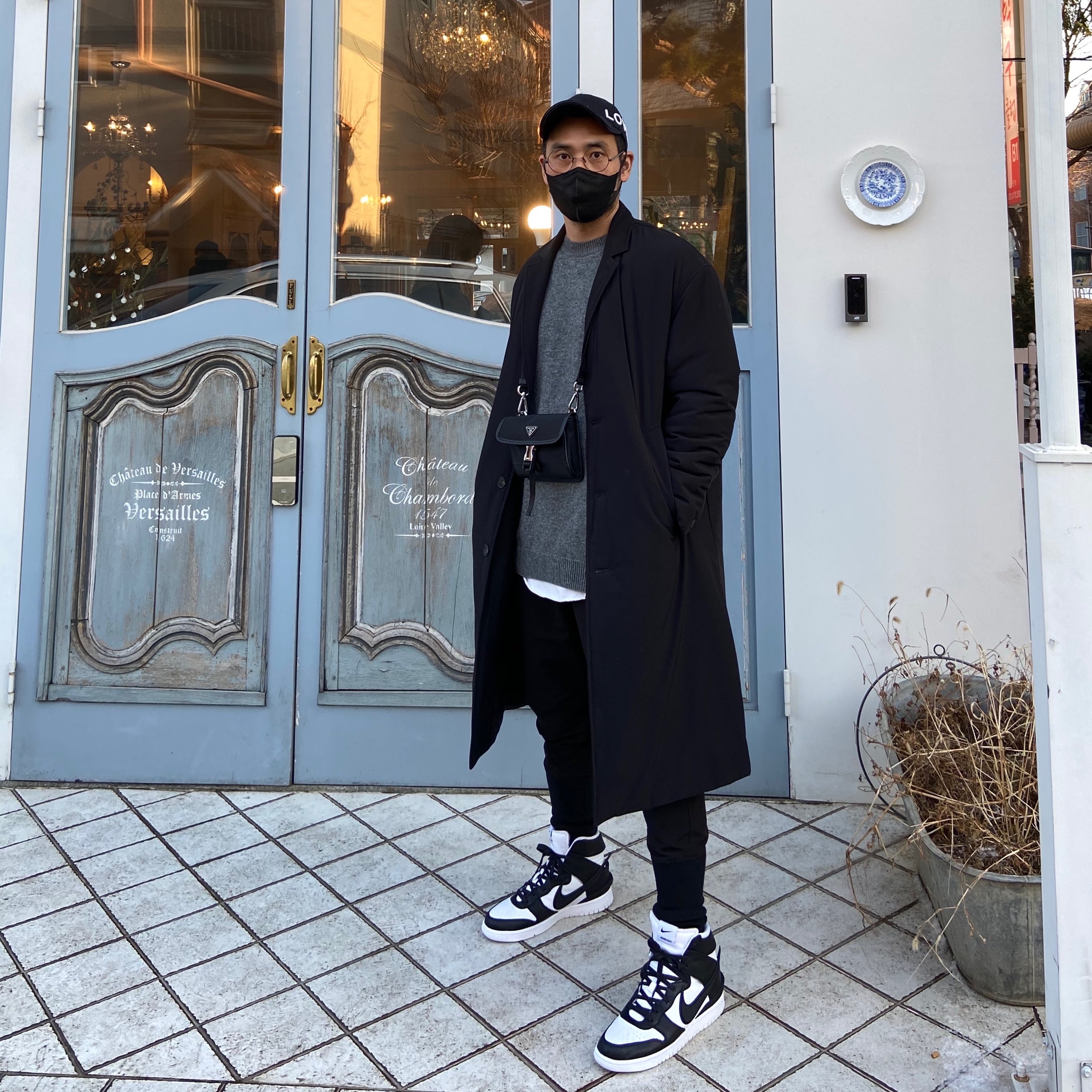 Nike x Ambush Dunk High Black 착용 스타일 - 1