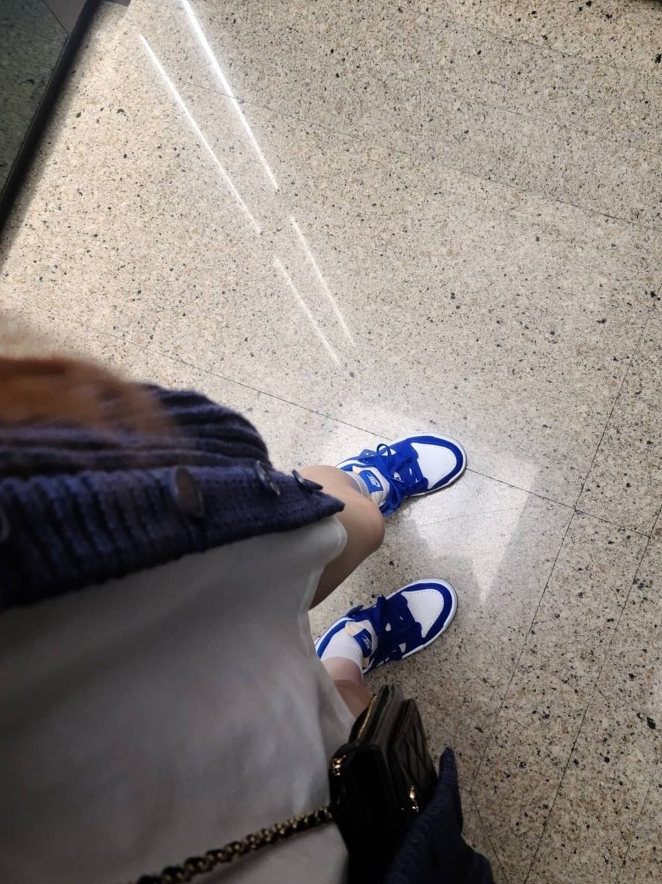 (W) Nike Dunk Low Disrupt Game Royal 착용 스타일 - 2