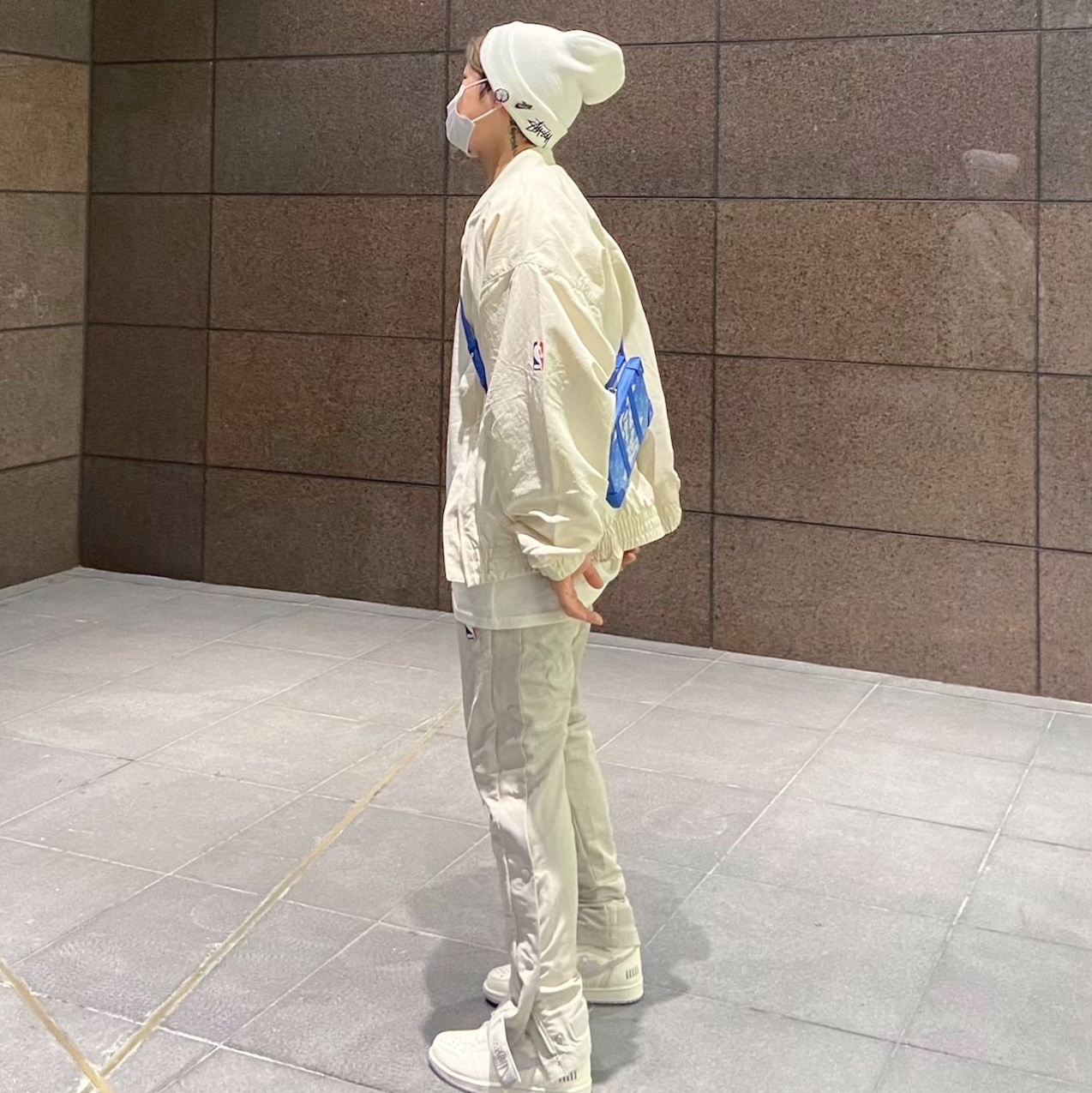 Nike x Fear of God Warm Up Pants String, Nike x Fear of God Basketball Jacket String 착용 스타일