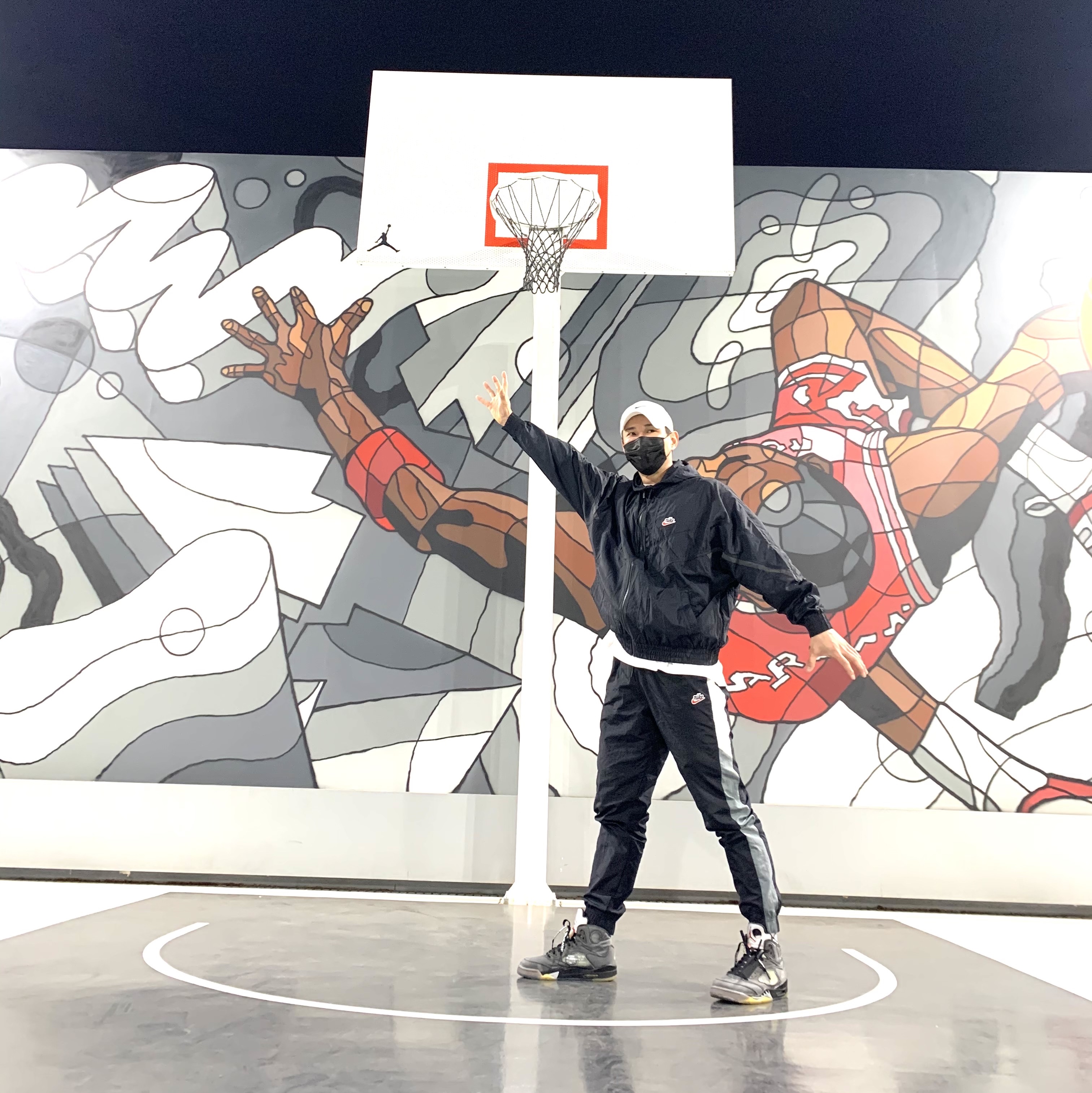 Jordan 5 x Off-White Retro SP Black Muslin 착용 스타일