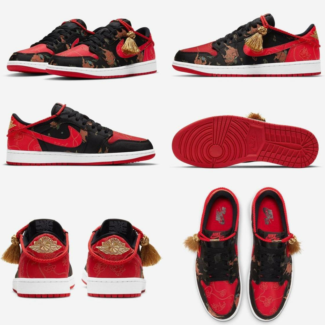 Jordan 1 Low OG Chinese New Year 착용 스타일 - 4