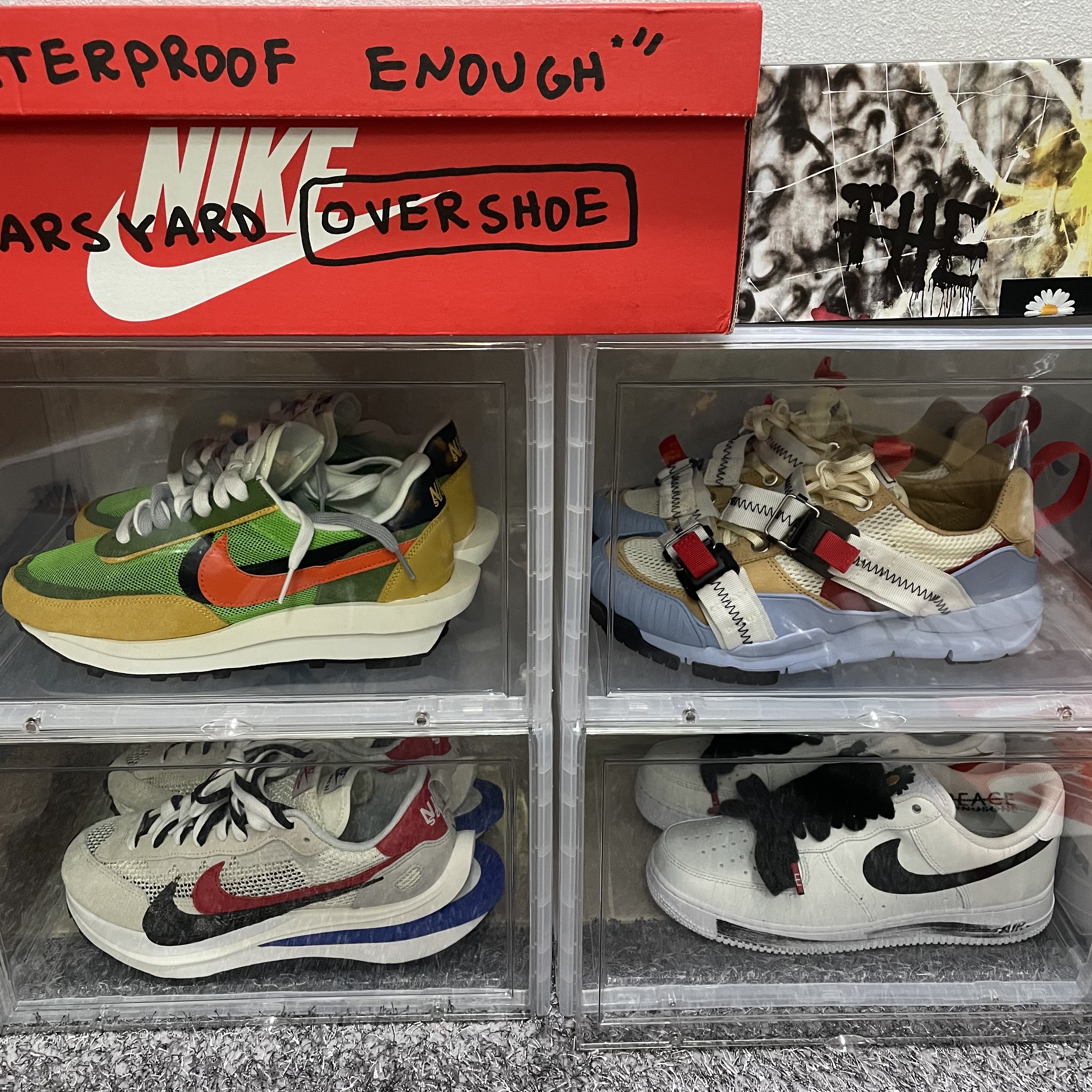 Nike x Sacai VaporWaffle Royal Fuchsia, Nike x Sacai LDWaffle Green Multi 착용 스타일