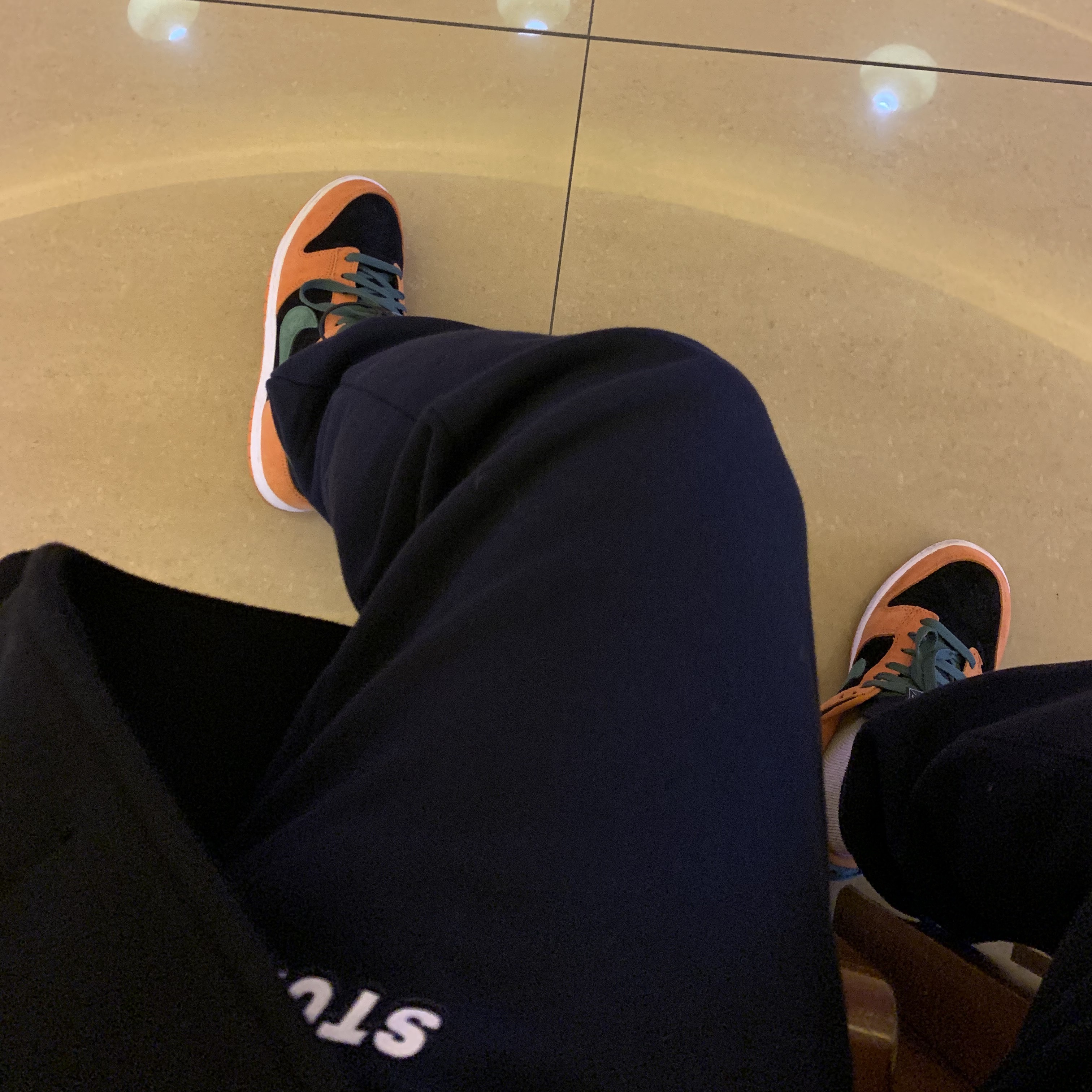 Nike Dunk Low SP Ceramic, IAB Studio Sweatpants Navy - 21SS 착용 스타일