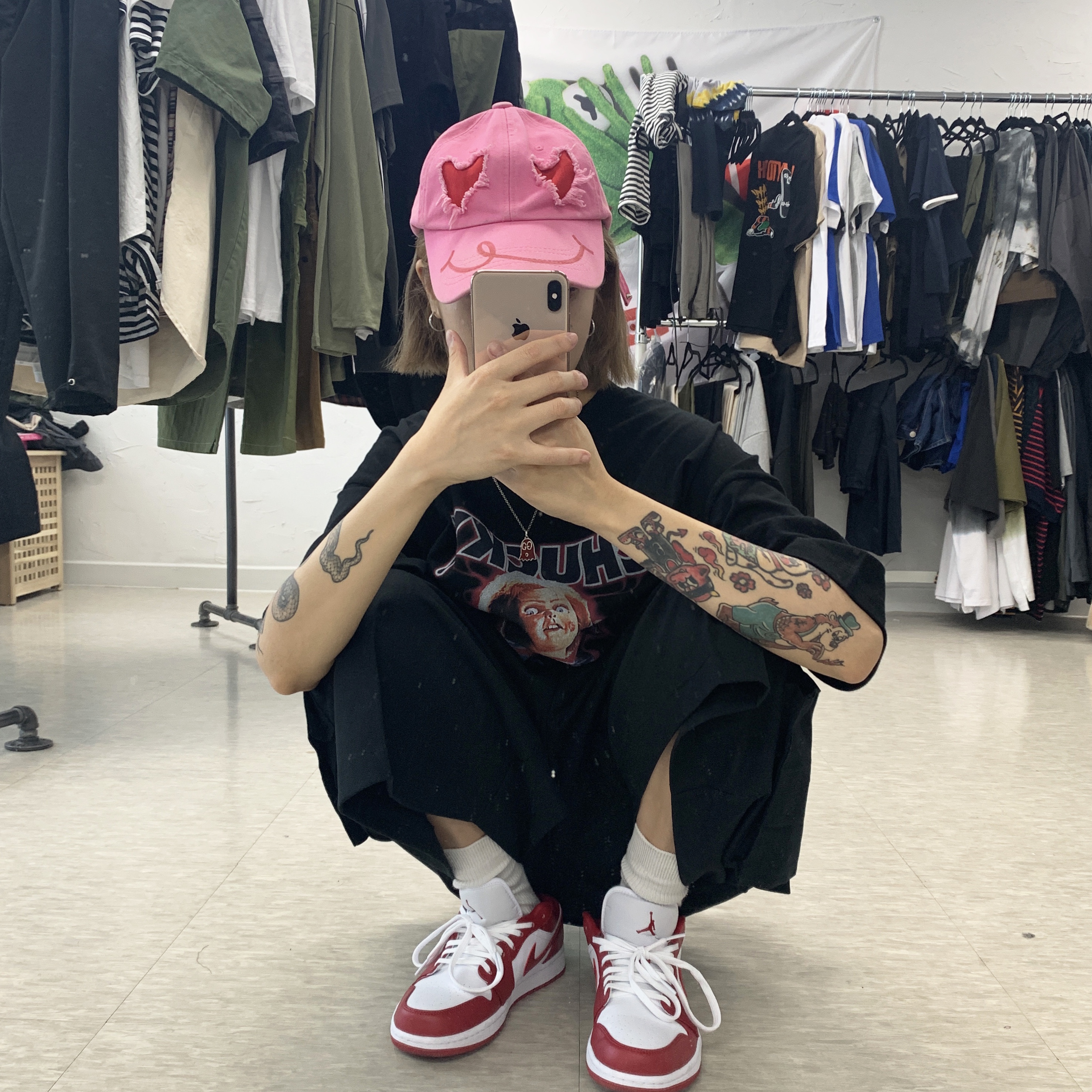 Jordan 1 Low Gym Red White 착용 스타일