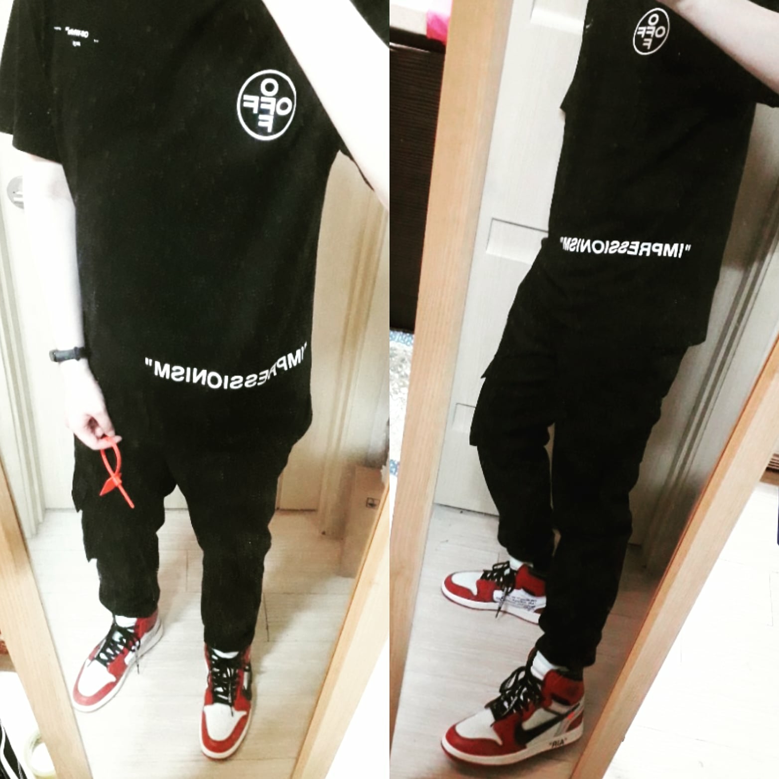 Jordan 1 x Off-White Retro High Chicago The Ten 착용 스타일