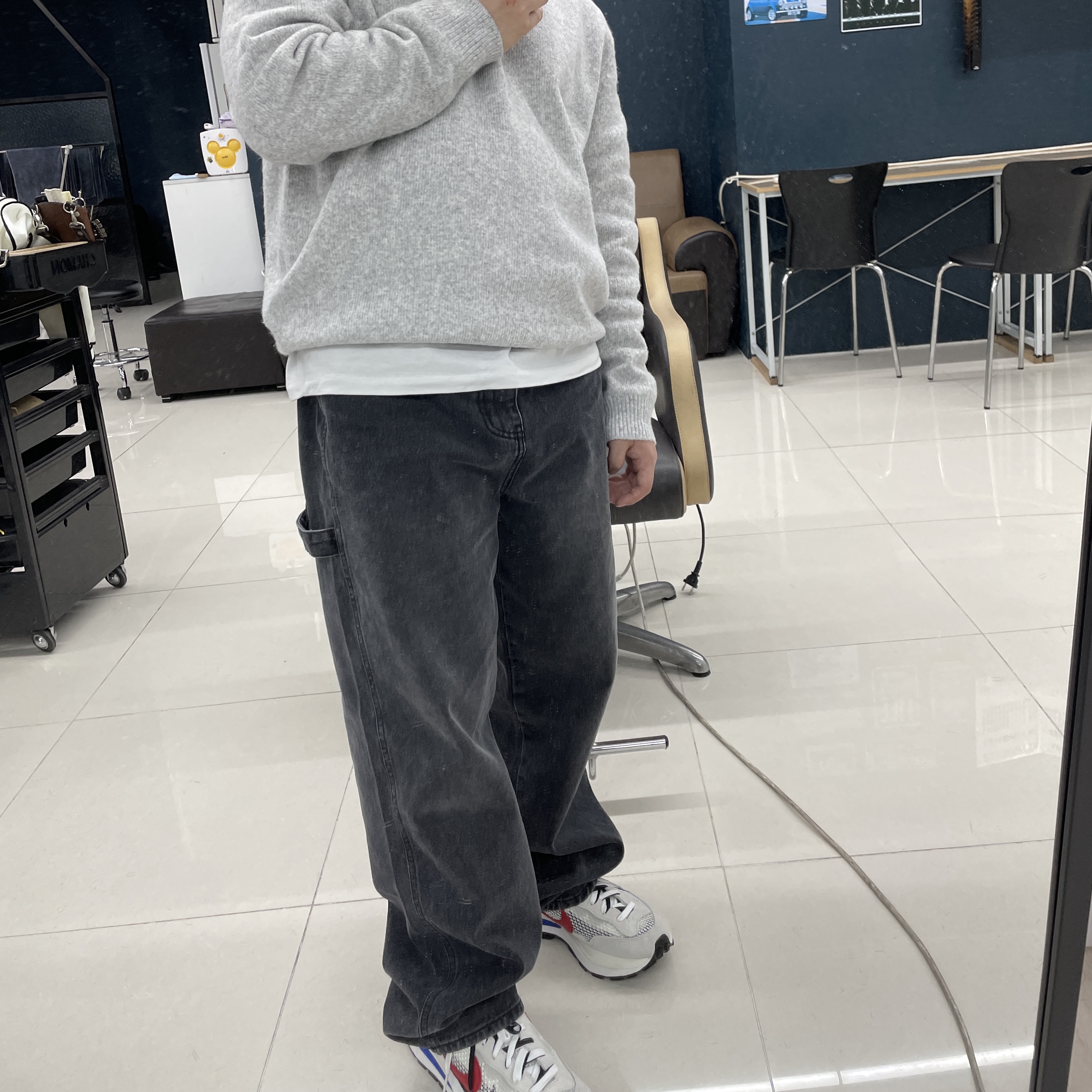 Nike x Sacai VaporWaffle Royal Fuchsia 착용 스타일