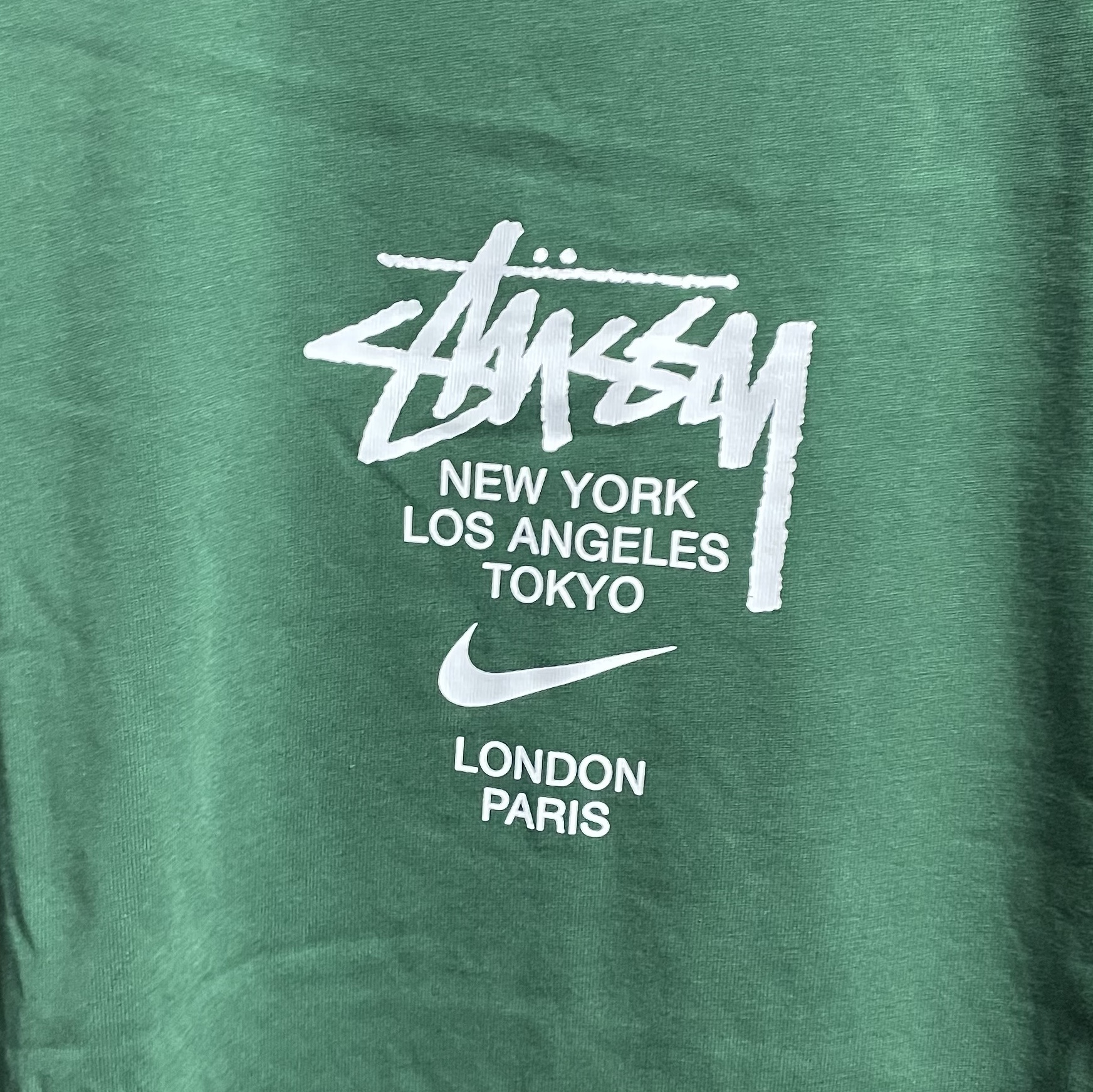 Nike x Stussy WT T-Shirt Green - US/EU 착용 스타일