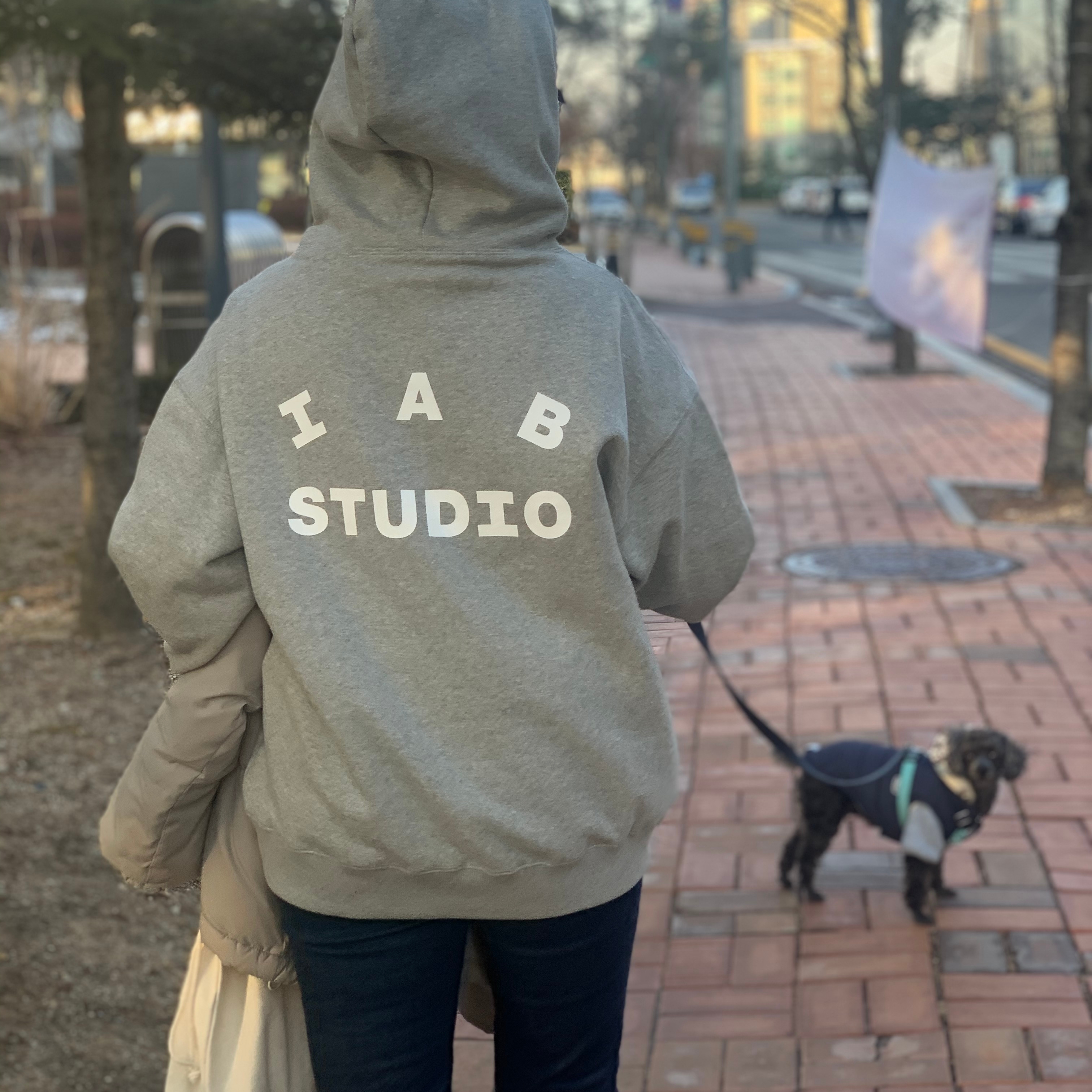 IAB Studio Hoodie Gray - 21SS 착용 스타일