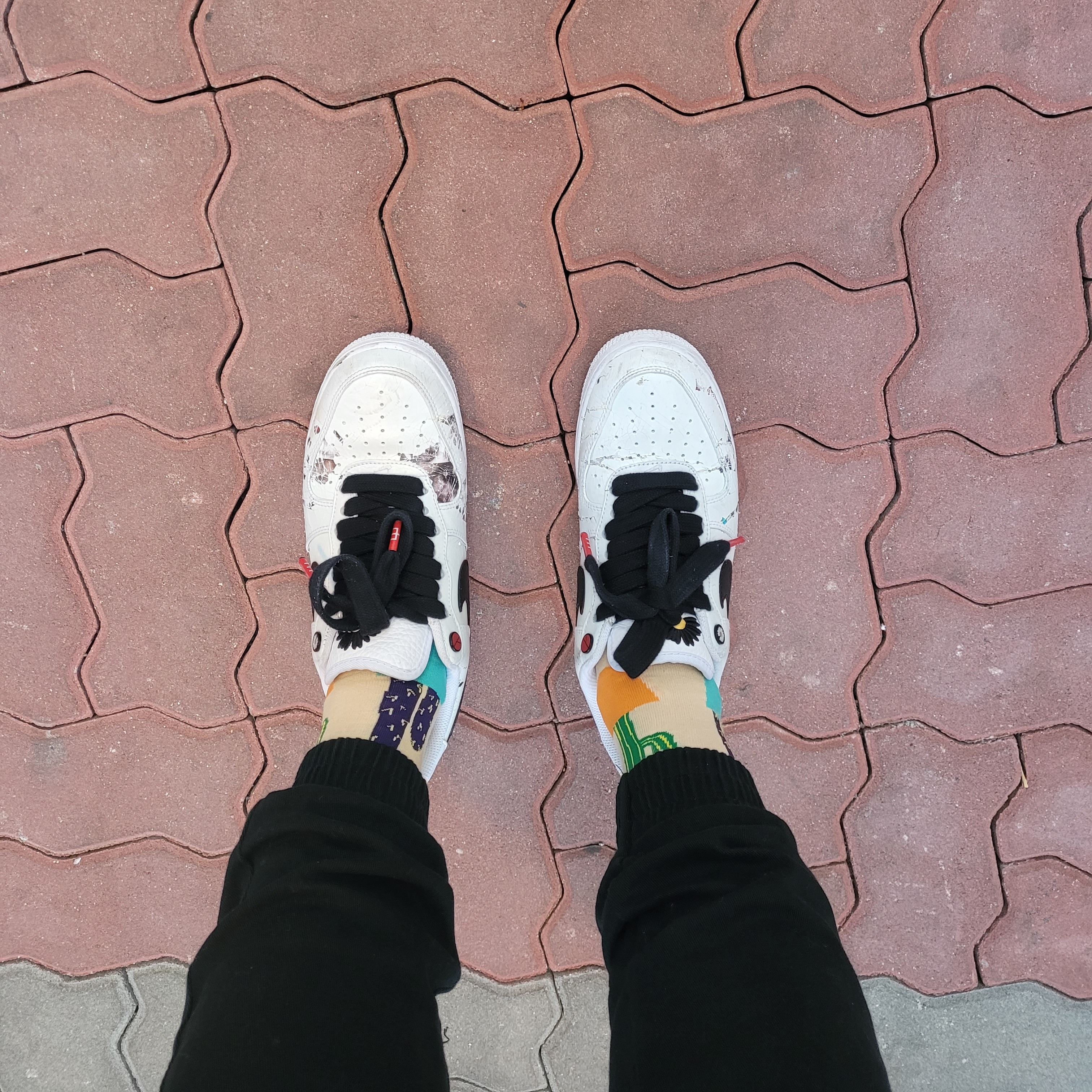 Nike x Peaceminusone Air Force 1 Low Para-Noise 2.0 착용 스타일 - 4