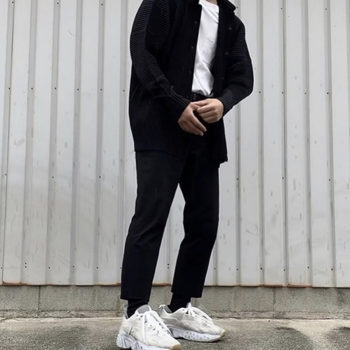 Acne Studios Rockaway Tumbled Sneakers White 착용 스타일