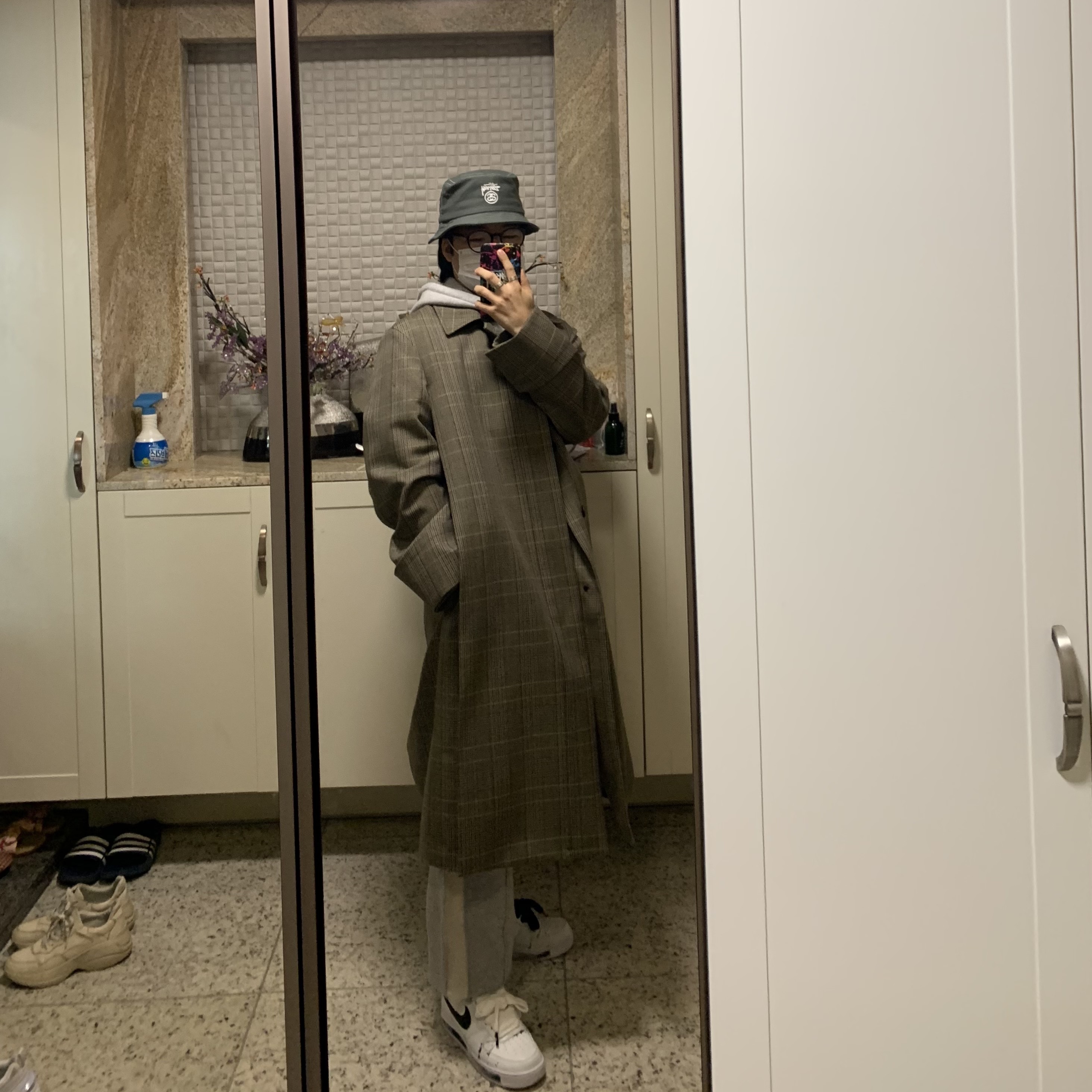Nike x Peaceminusone Air Force 1 Low Para-Noise 2.0 착용 스타일